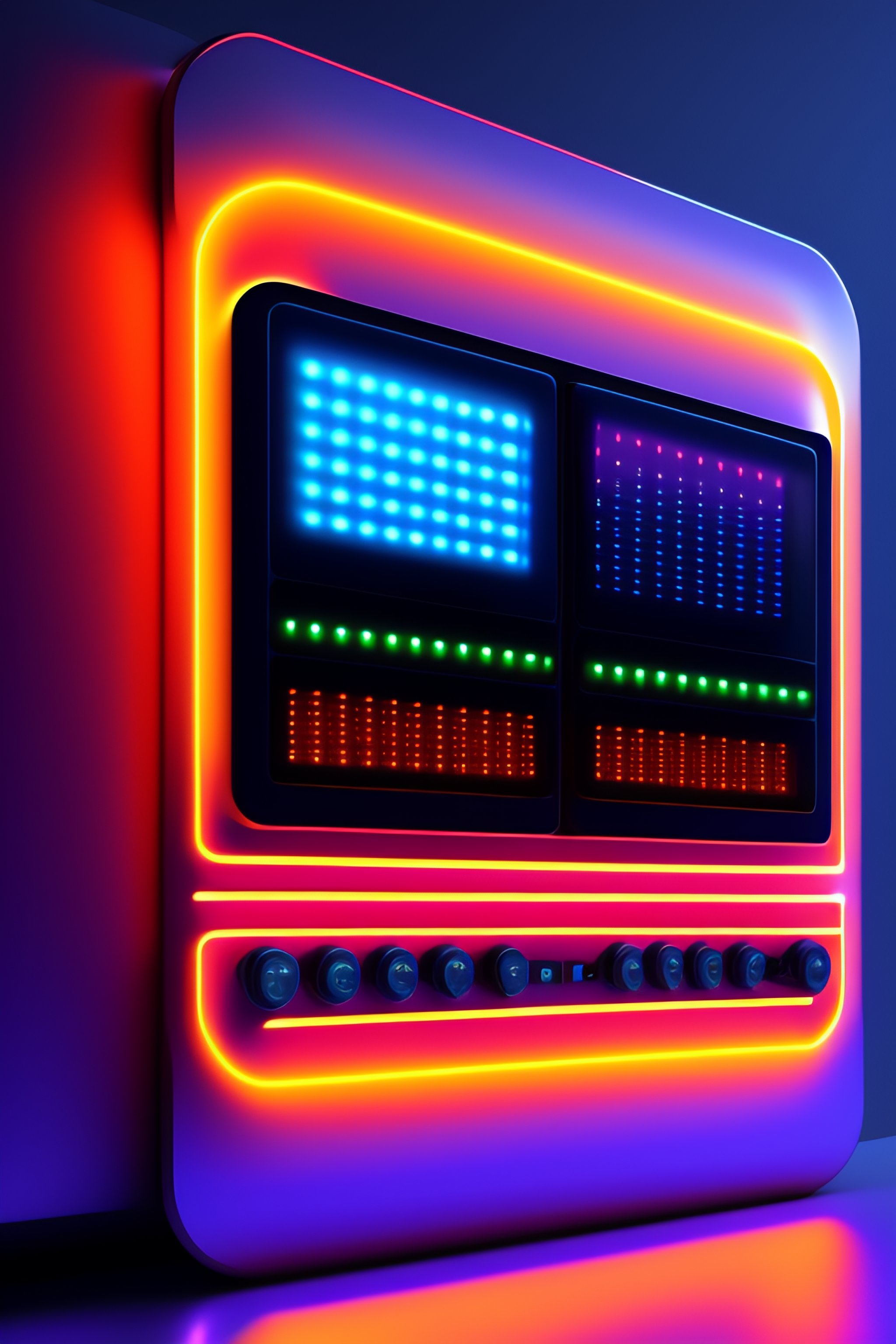 Lexica - Realistic 3D render of a futuristic digital control panel ...
