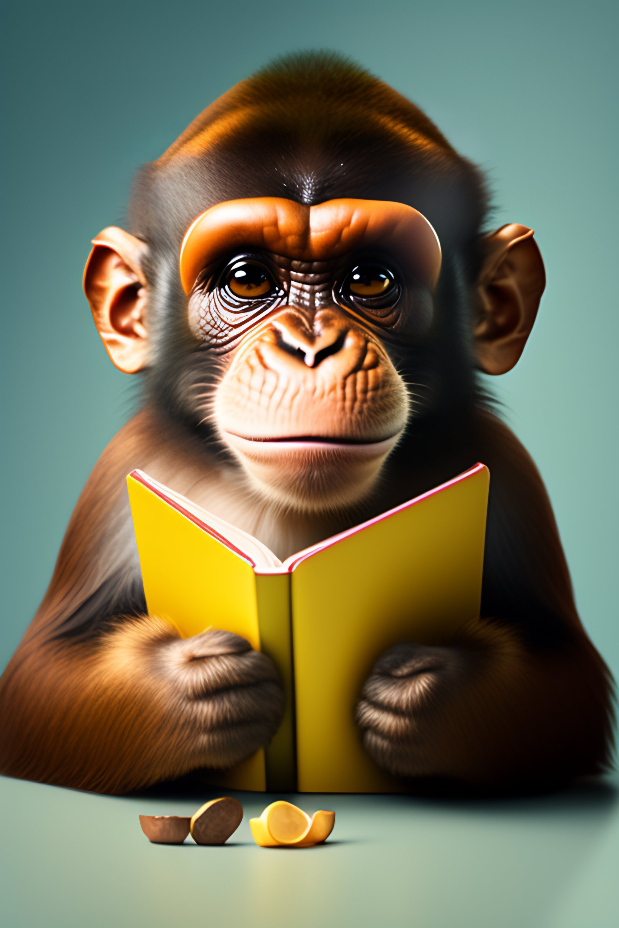 Lexica A comicbook style monkey covering his mouth with his hands