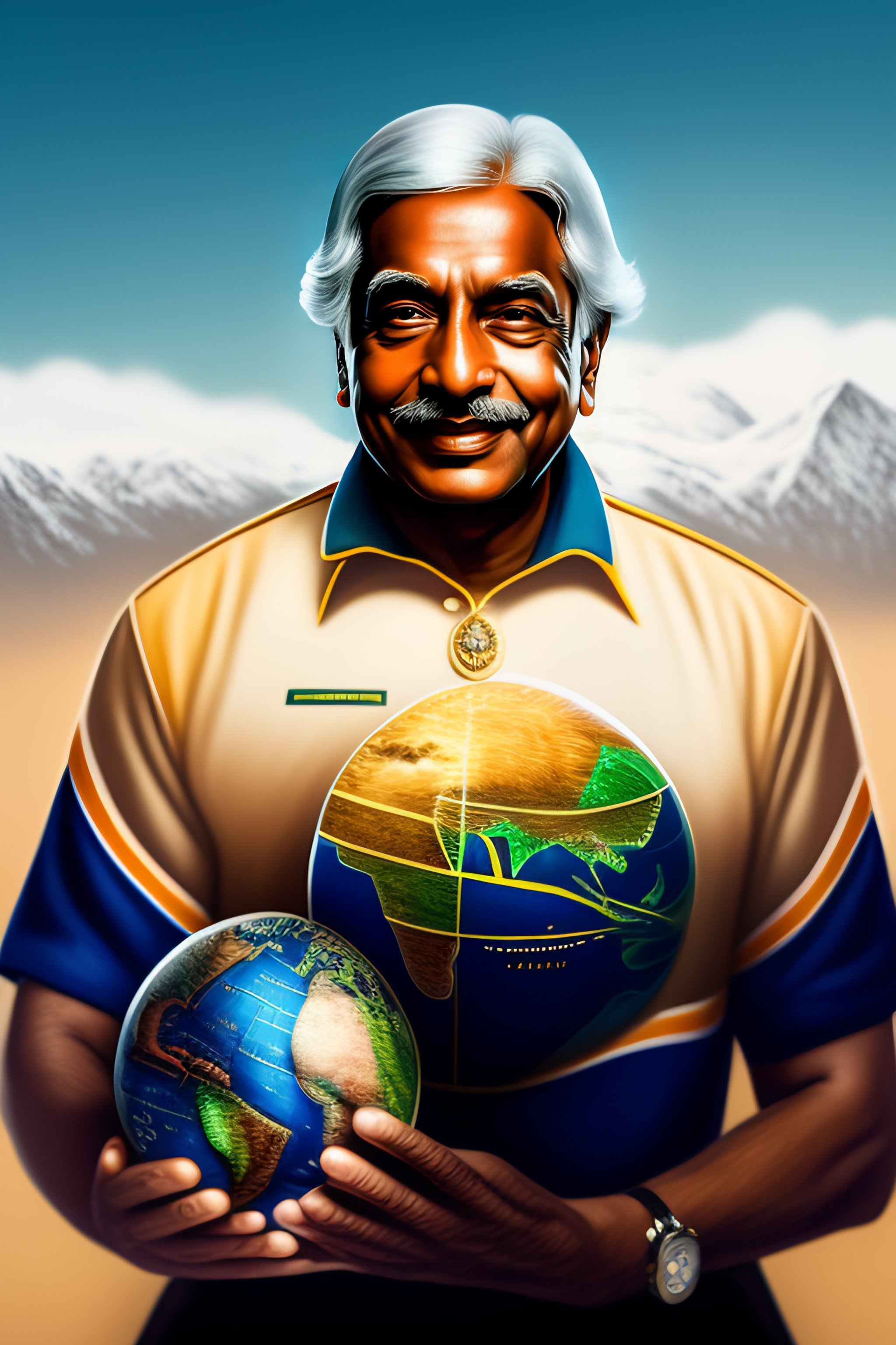 lexica-apj-abdul-kalam-holding-a-globe-illustration-well-detailed