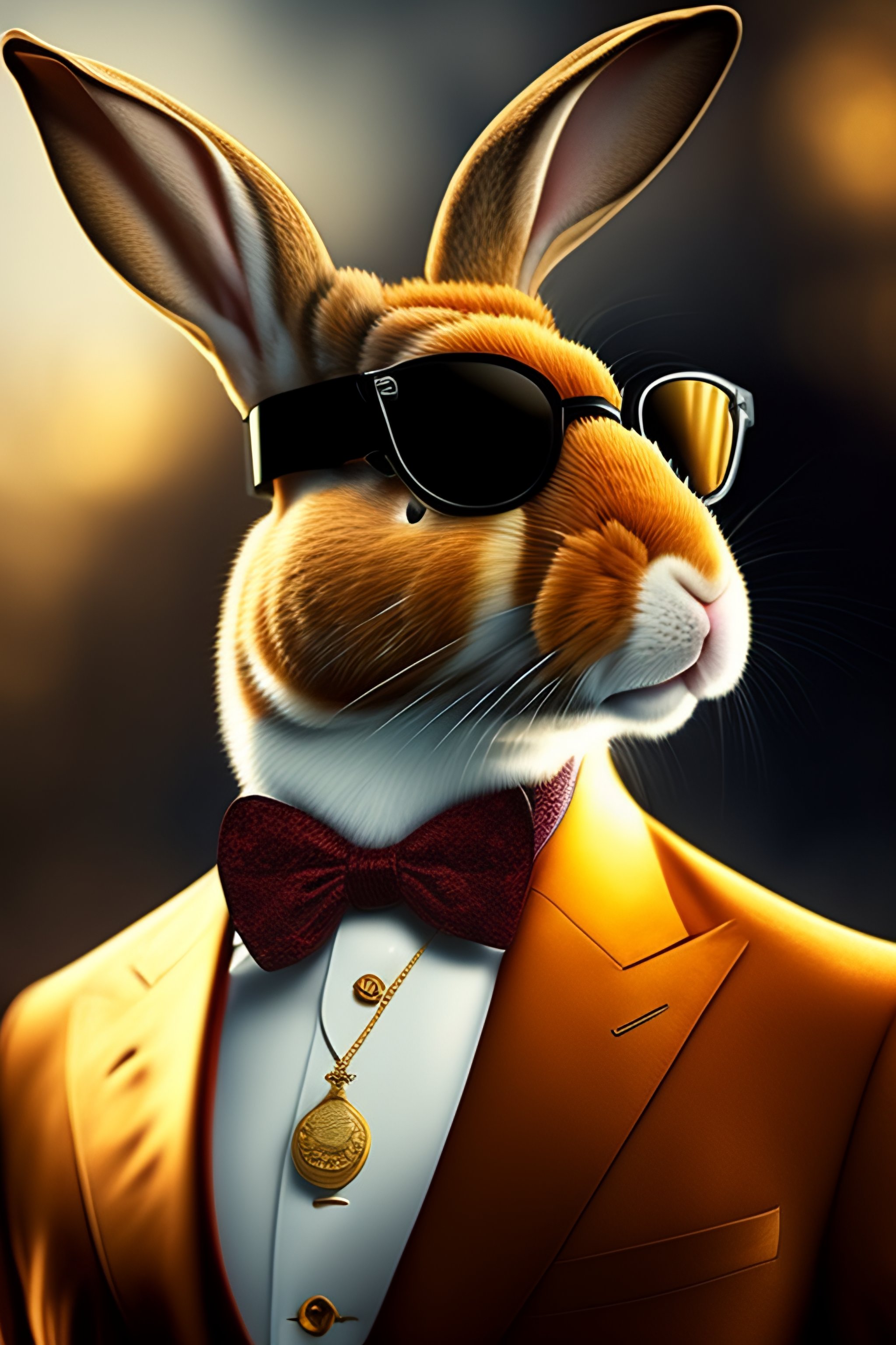 Lexica - Bayc style rabbit with a flat cap and black rayban glasses and ...