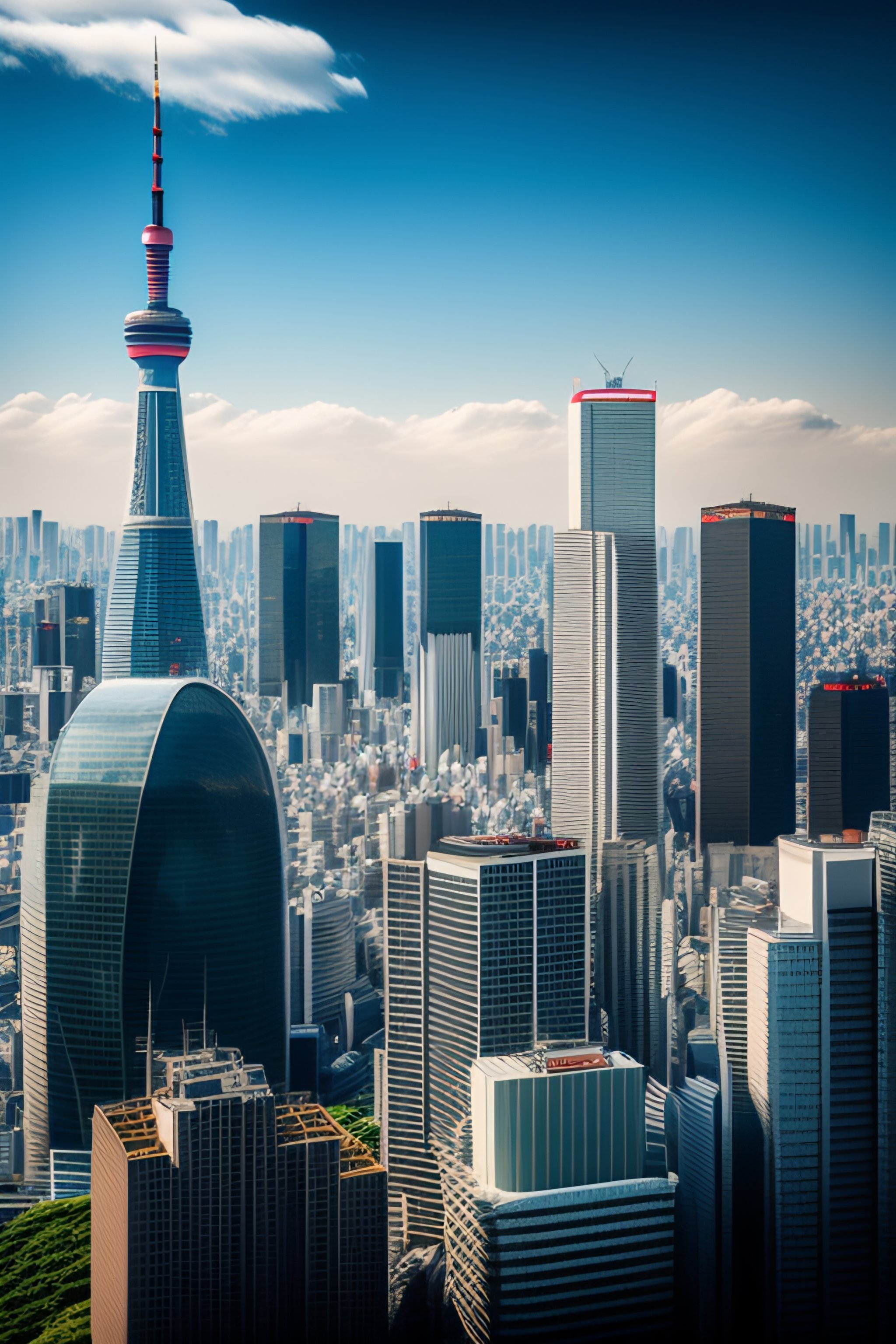 Lexica - Realistic view of Tokyo, between old and modern.
