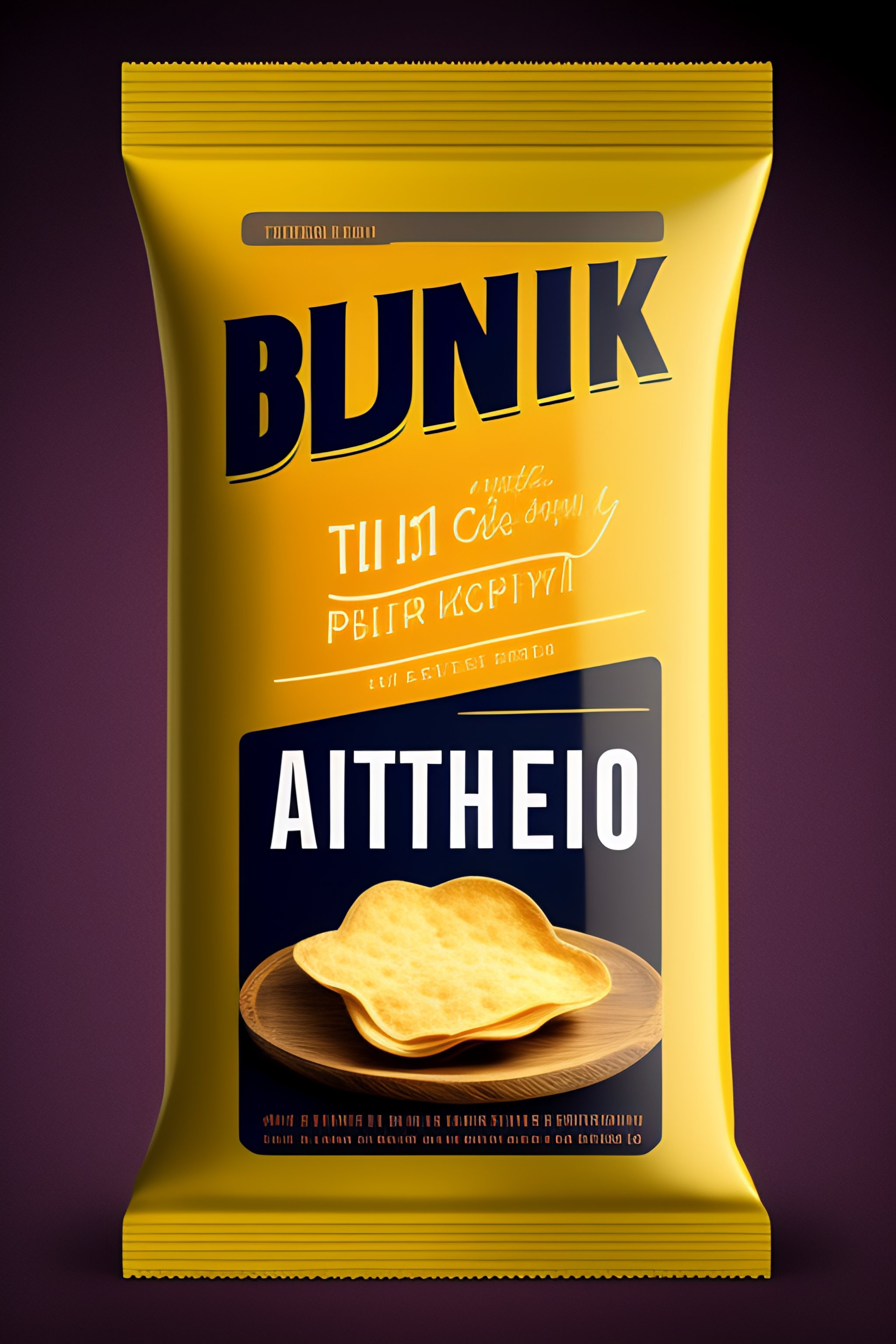 Lexica Blank crisps packet, no favour or design on cover. Show on