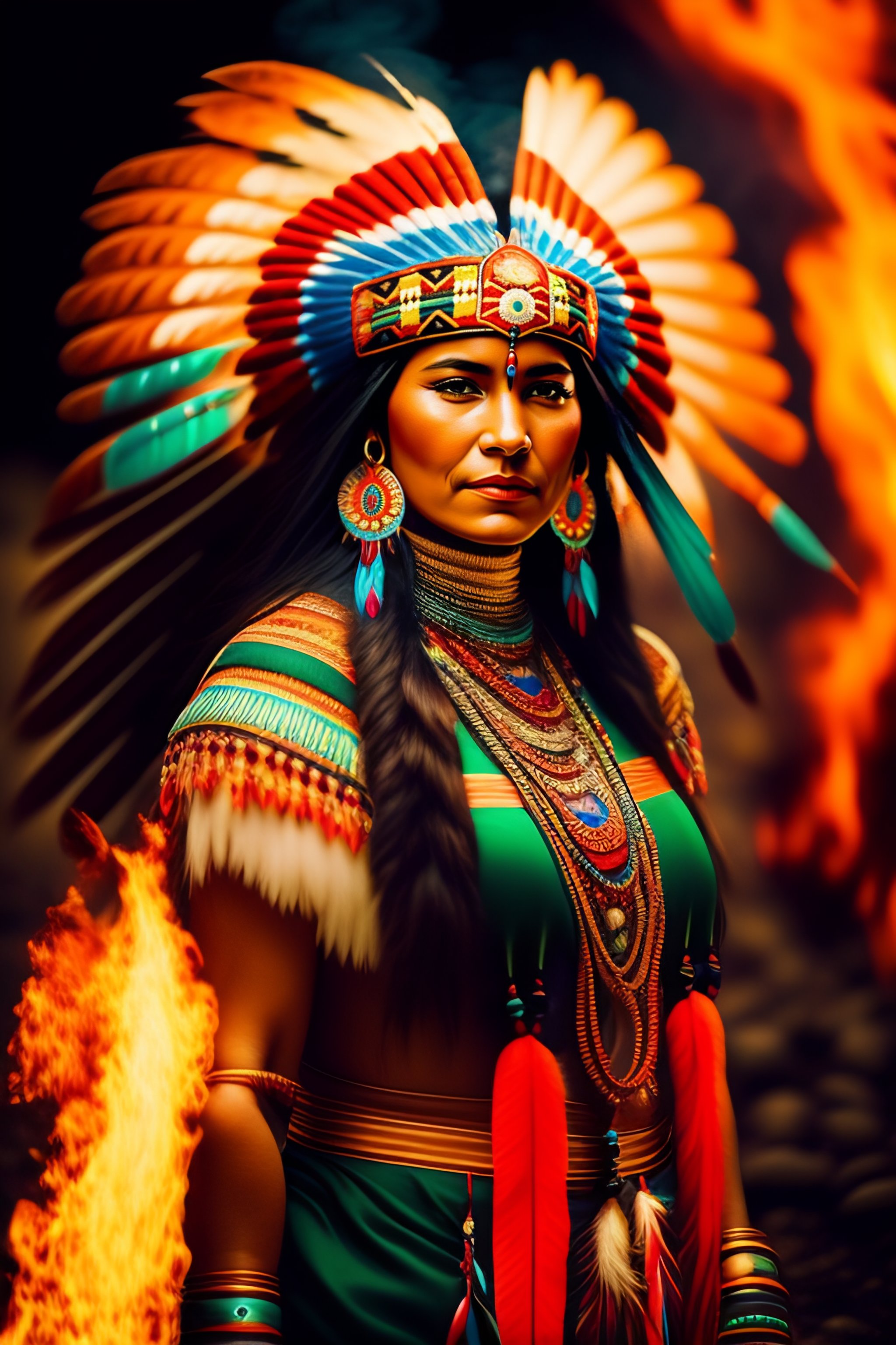 lexica-native-american-women-in-traditional-costum-with-colorful