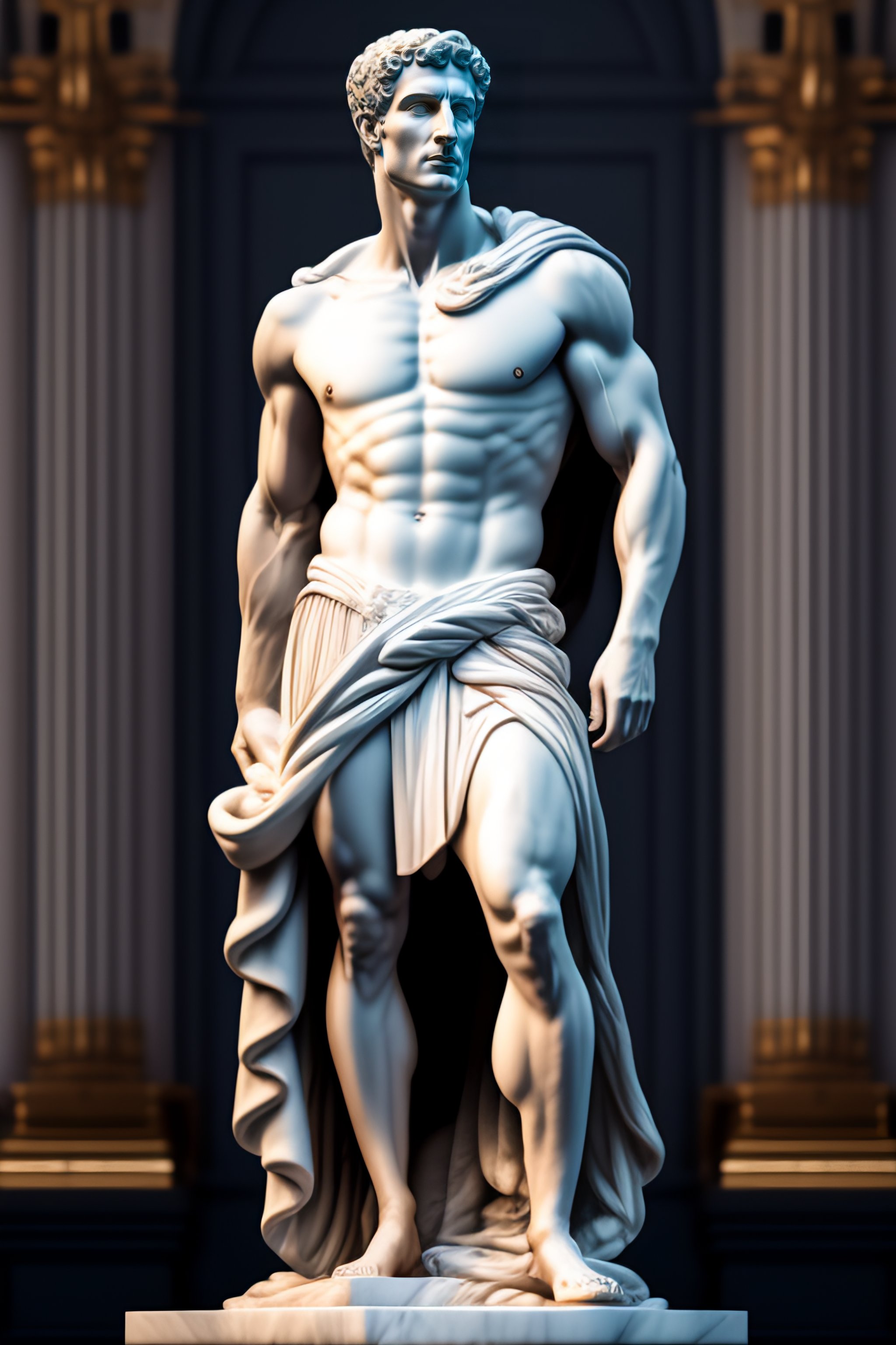 julius caesar full body statue