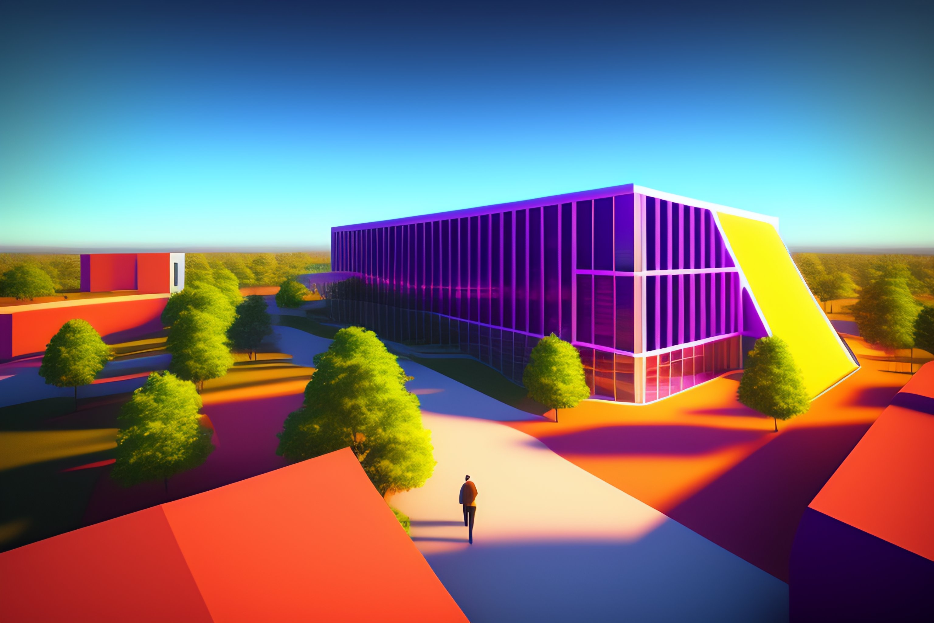 lexica-a-modern-building-in-a-city-landscape-low-poly-3d-bright