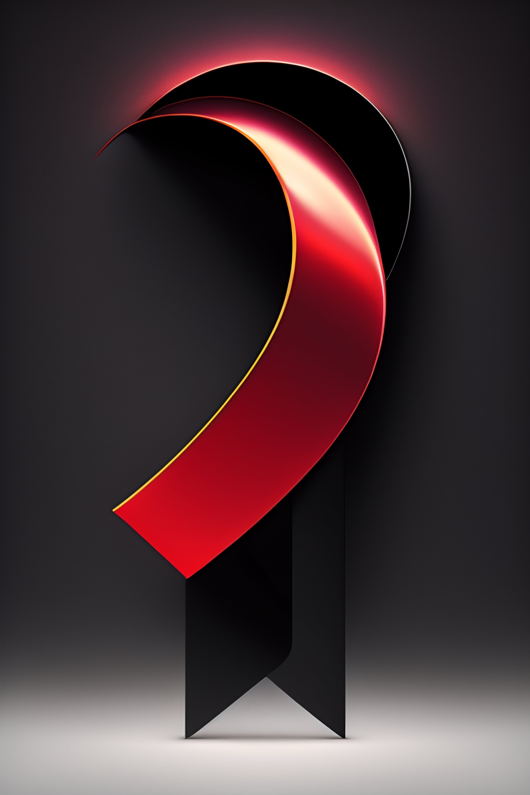 Lexica - Illustration of cancer ribbons, symbolising hope, on a black ...