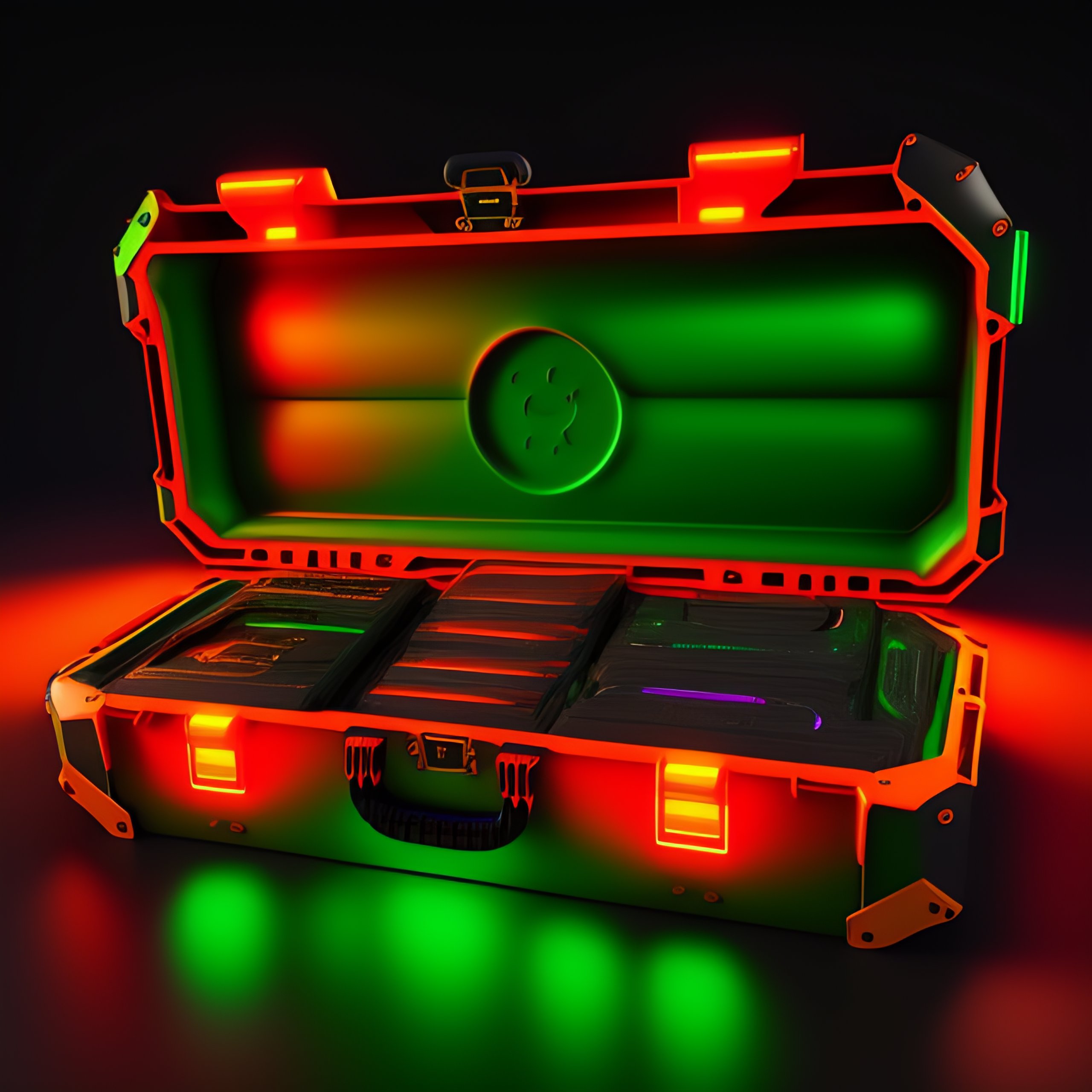 Lexica - CS-GO deluxe big gun box case, hollographic orange and green ...