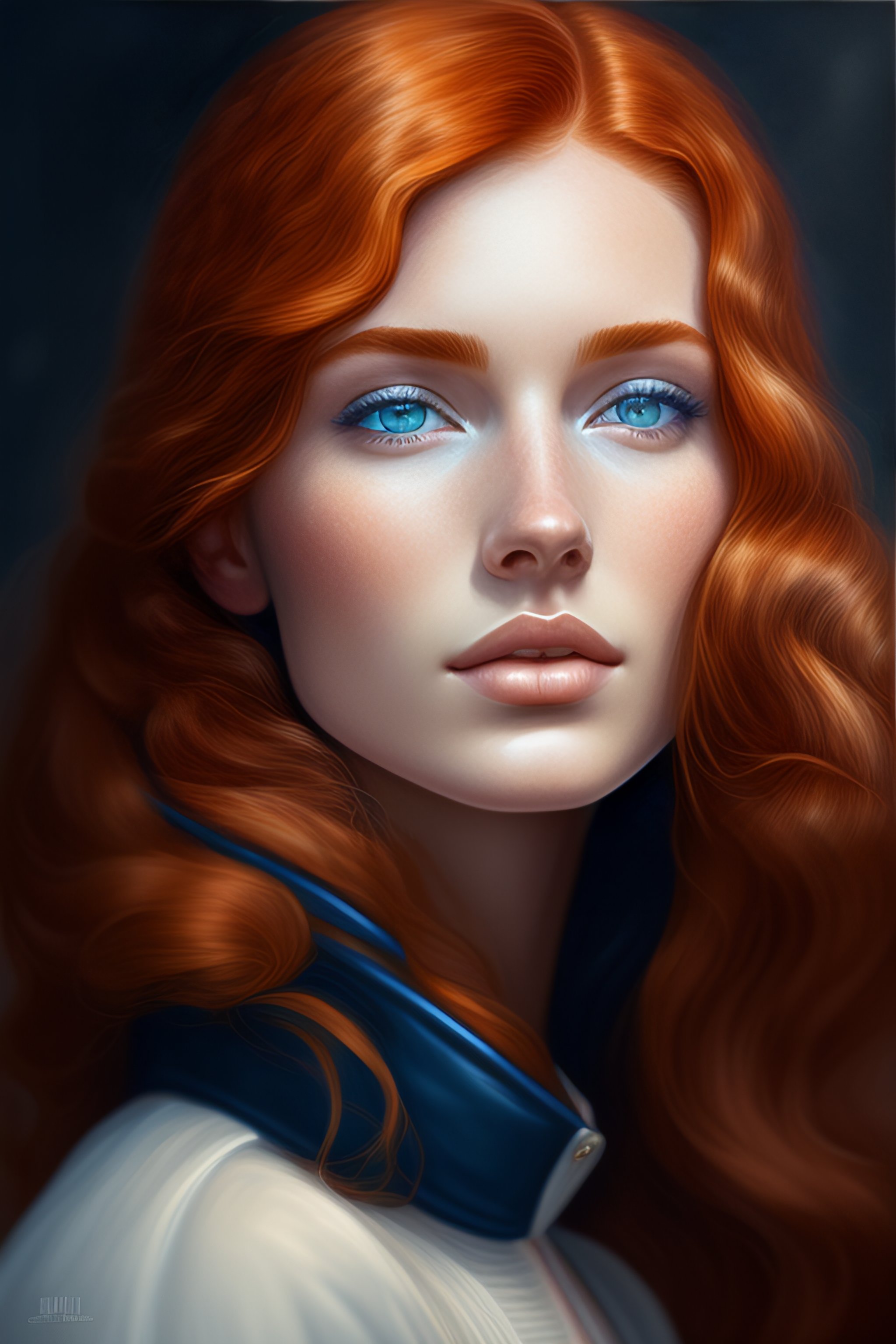 Lexica - A highly detailed illustration of ginger haired young lady ...