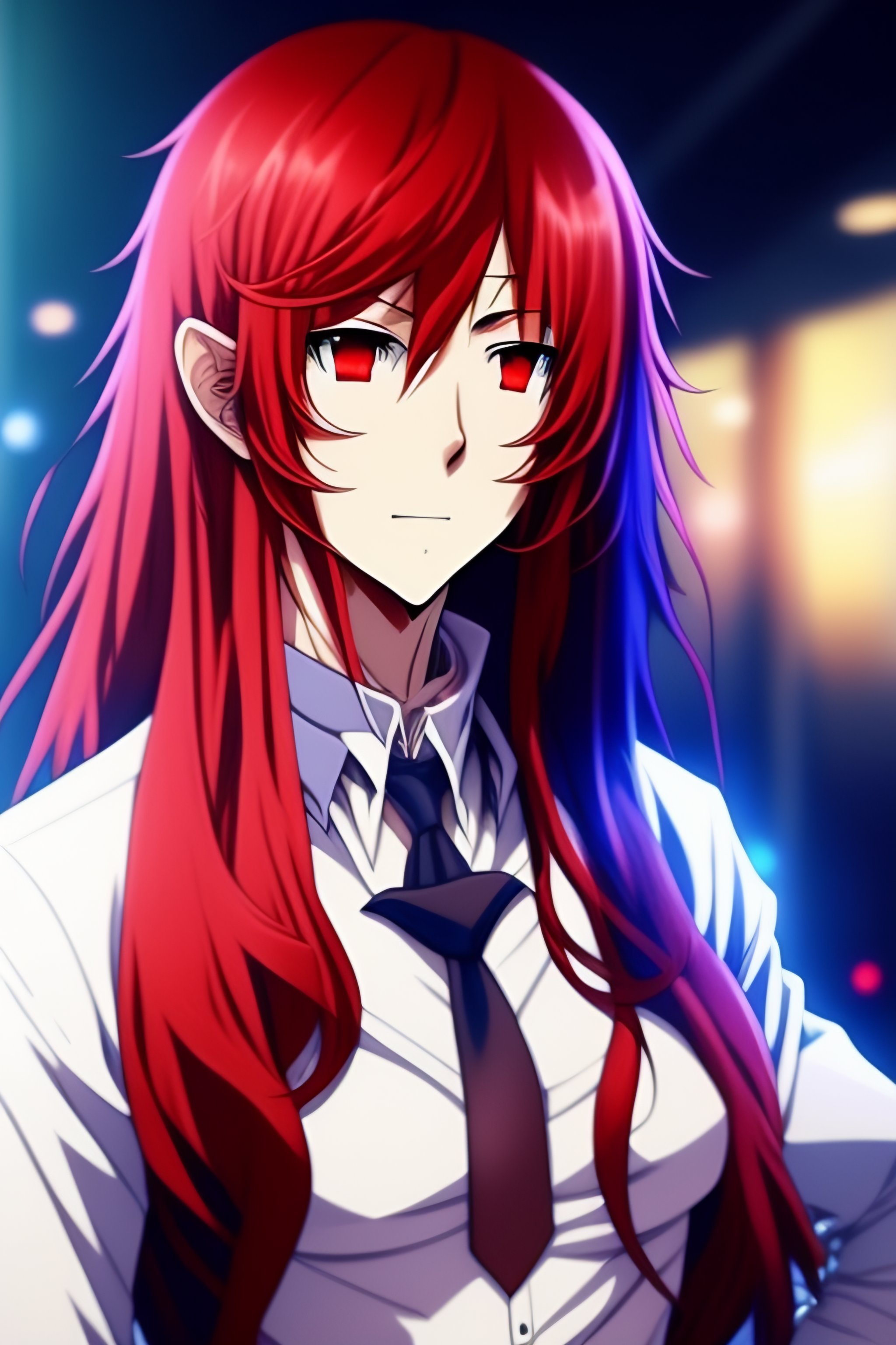 anime boys with long red hair