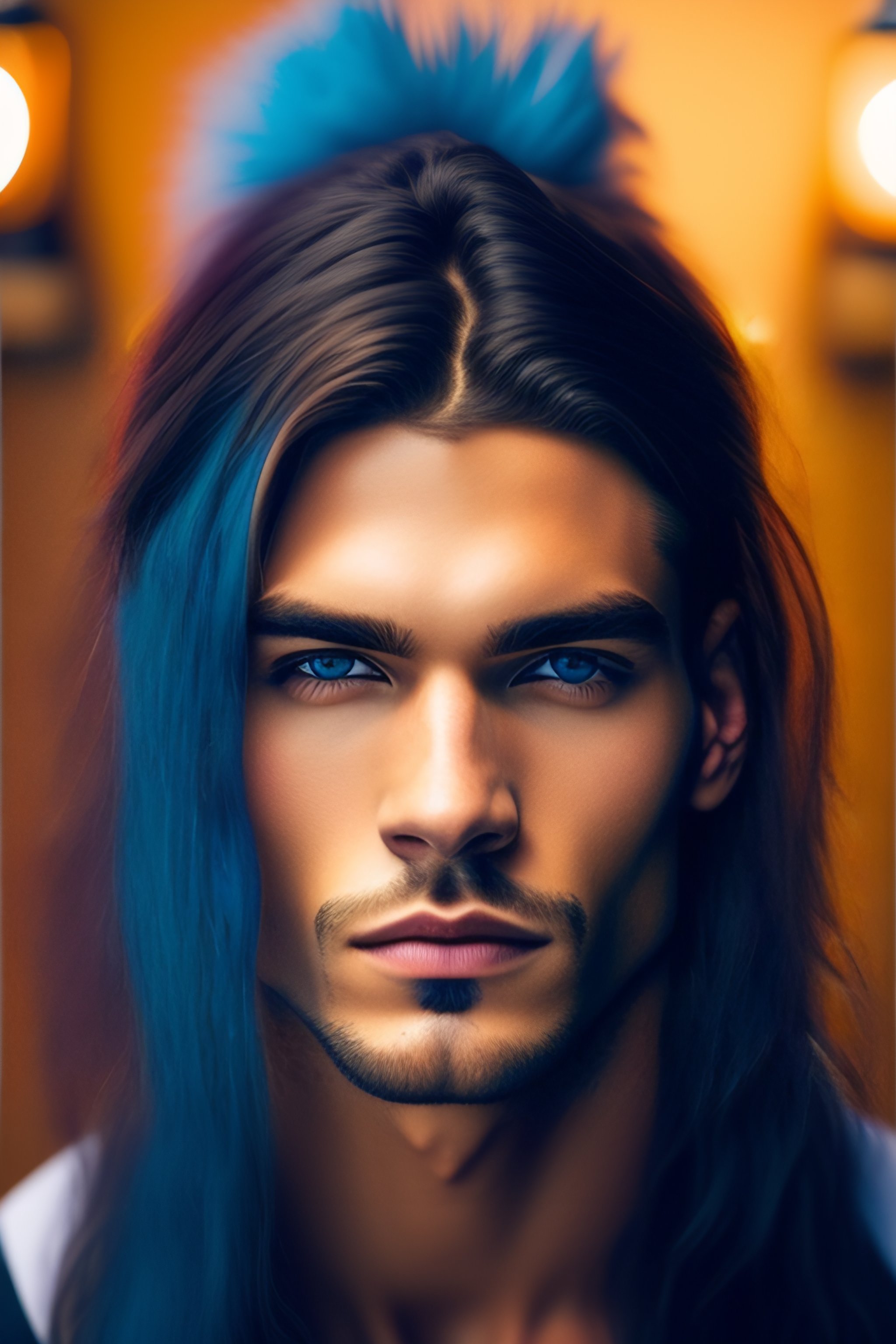 Lexica Cute Men With Long Hair Blue Eyes Caramel Skin Tattoed With Piercings Renaissance 5015