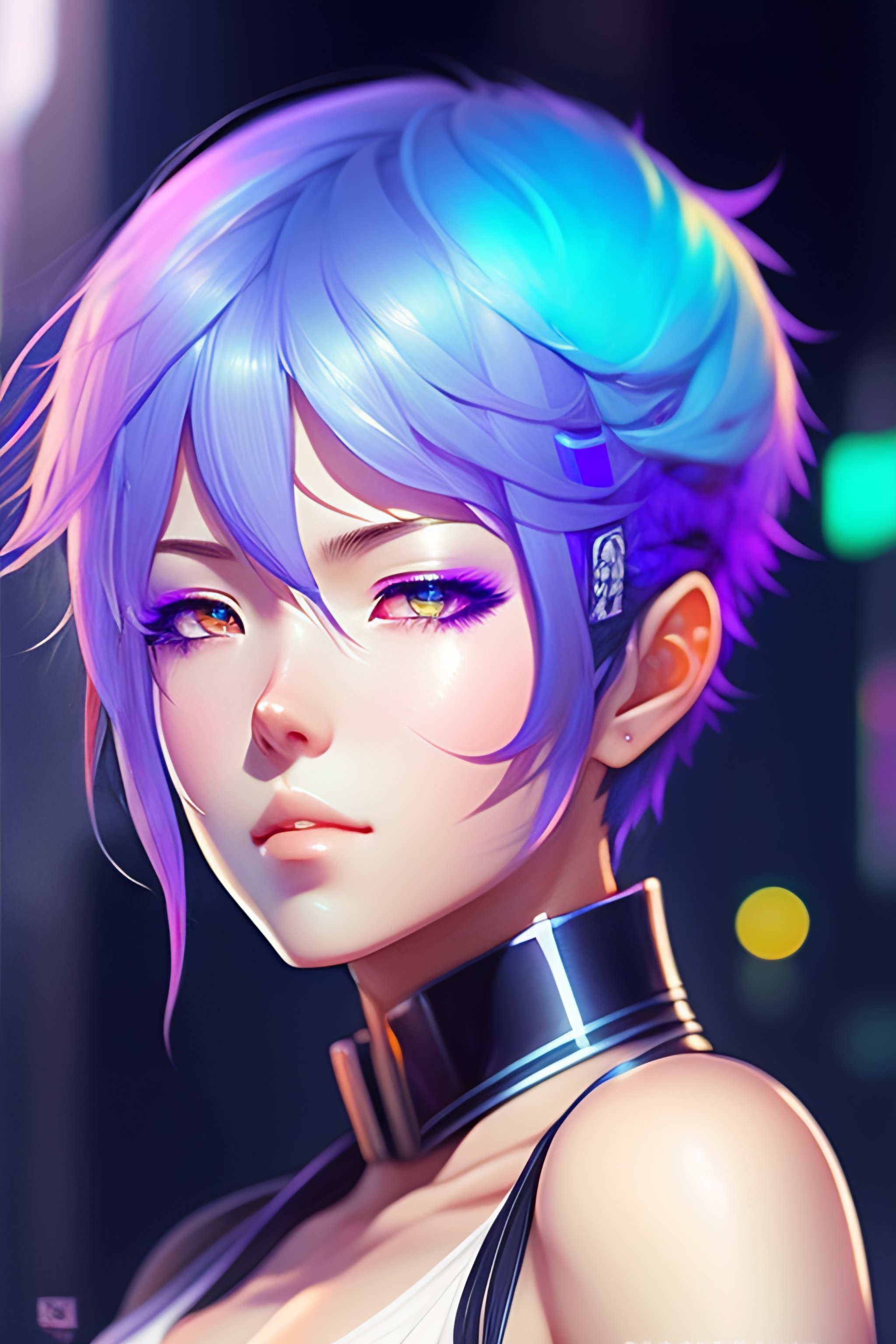 Lexica - anime cyberpunk girl