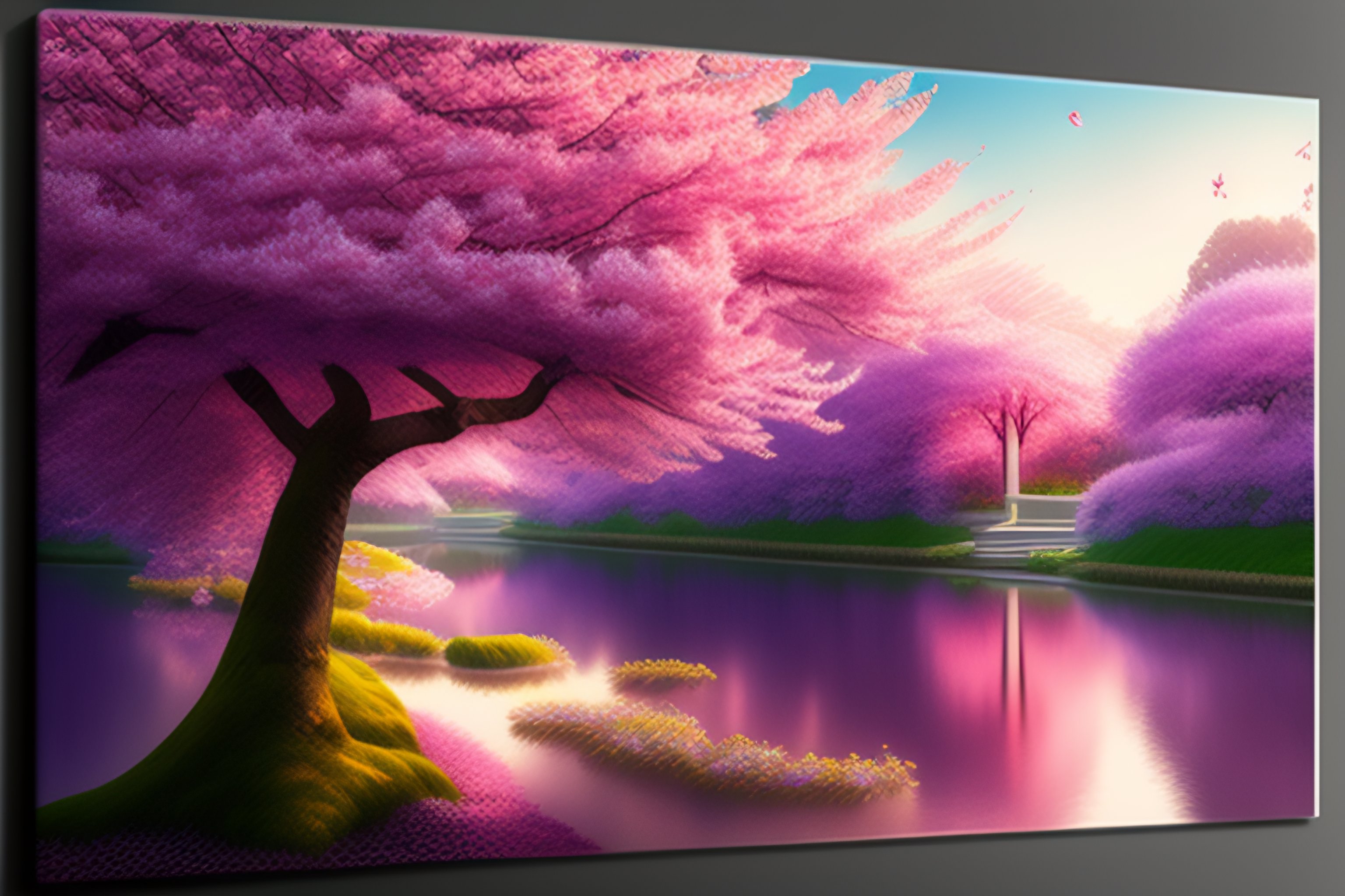 Lexica Elegant realistic cherry blossom wall art poster,high details,8k