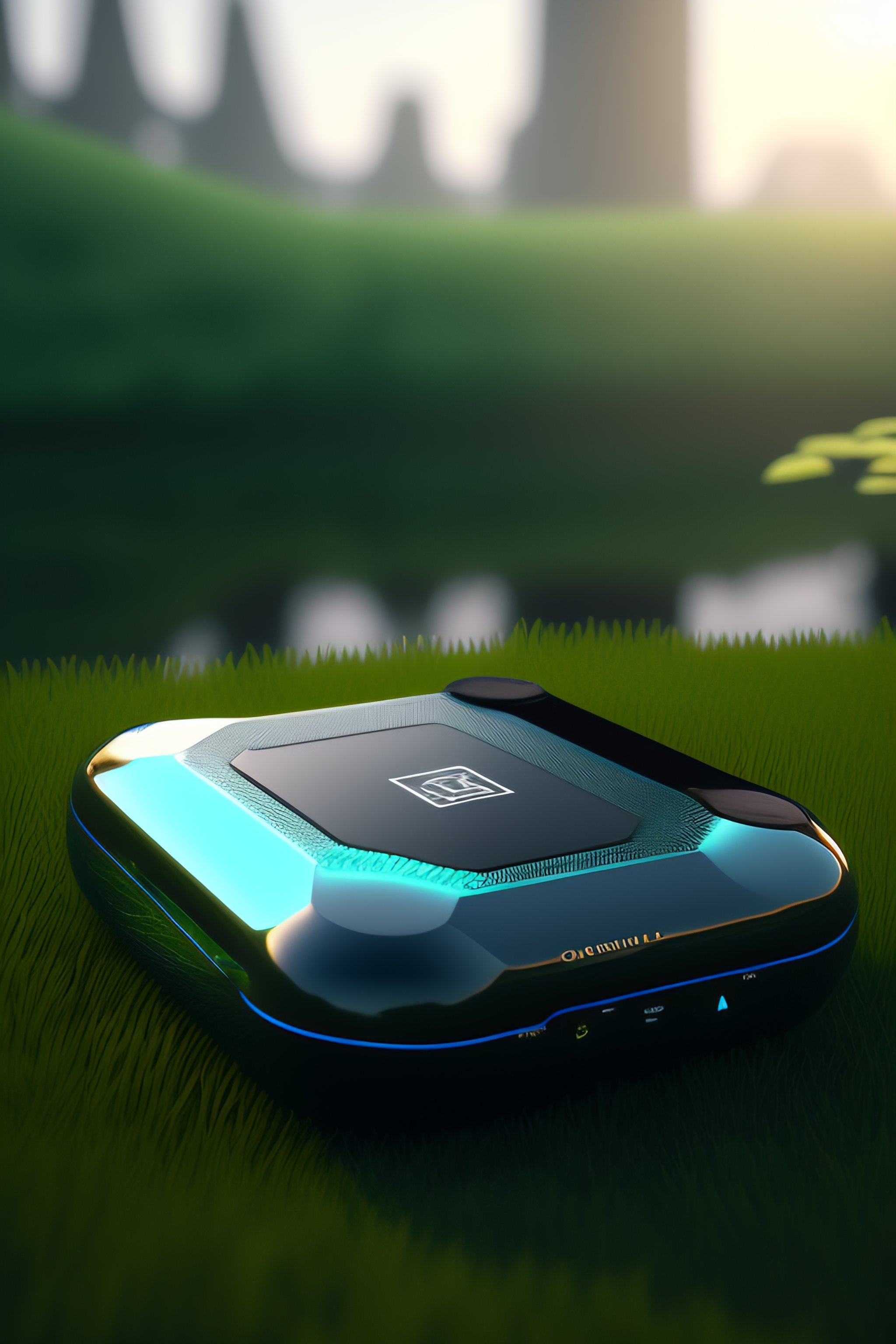 Lexica game console made of water organic grass vegetation