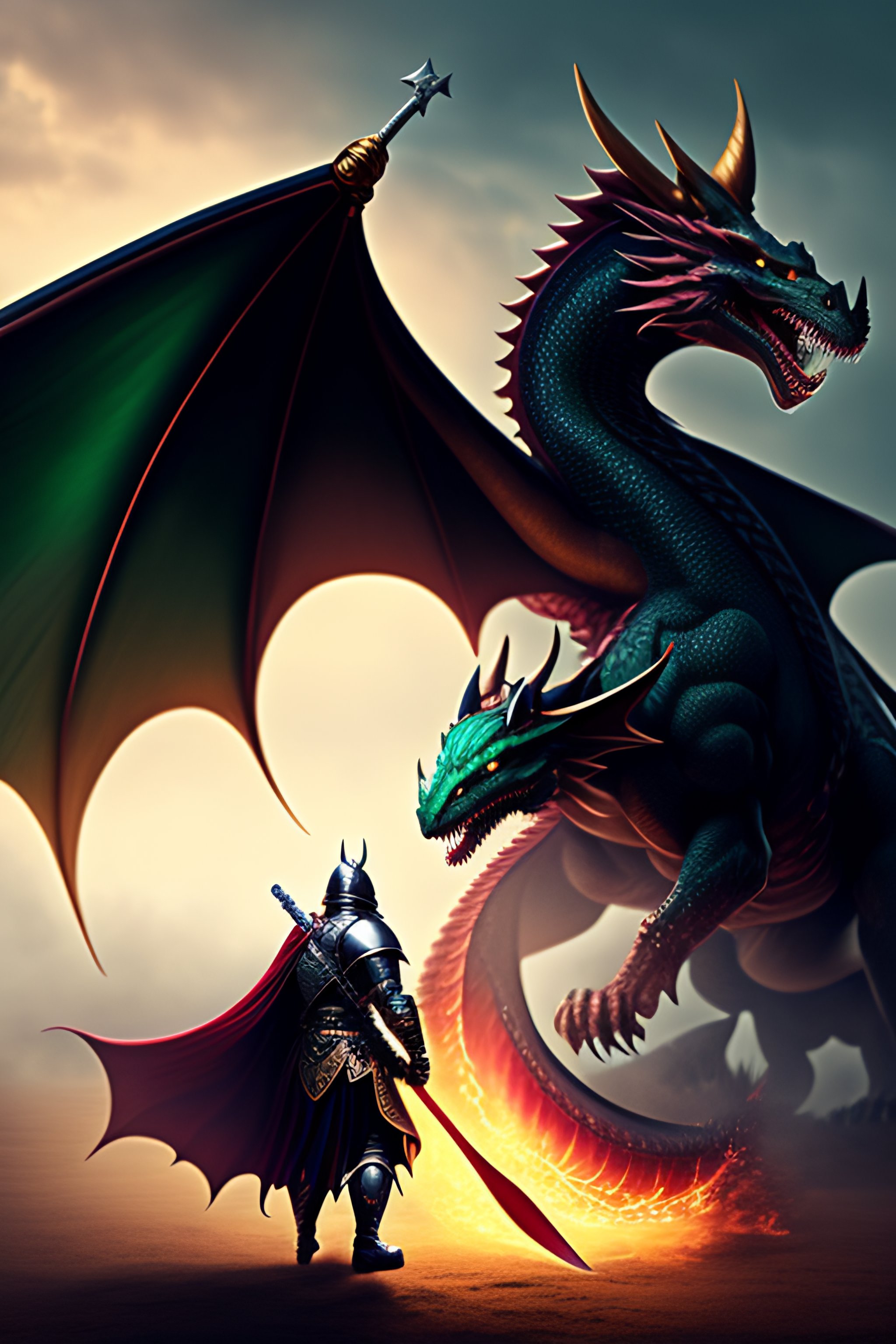 Lexica - Knight fighting a dragon