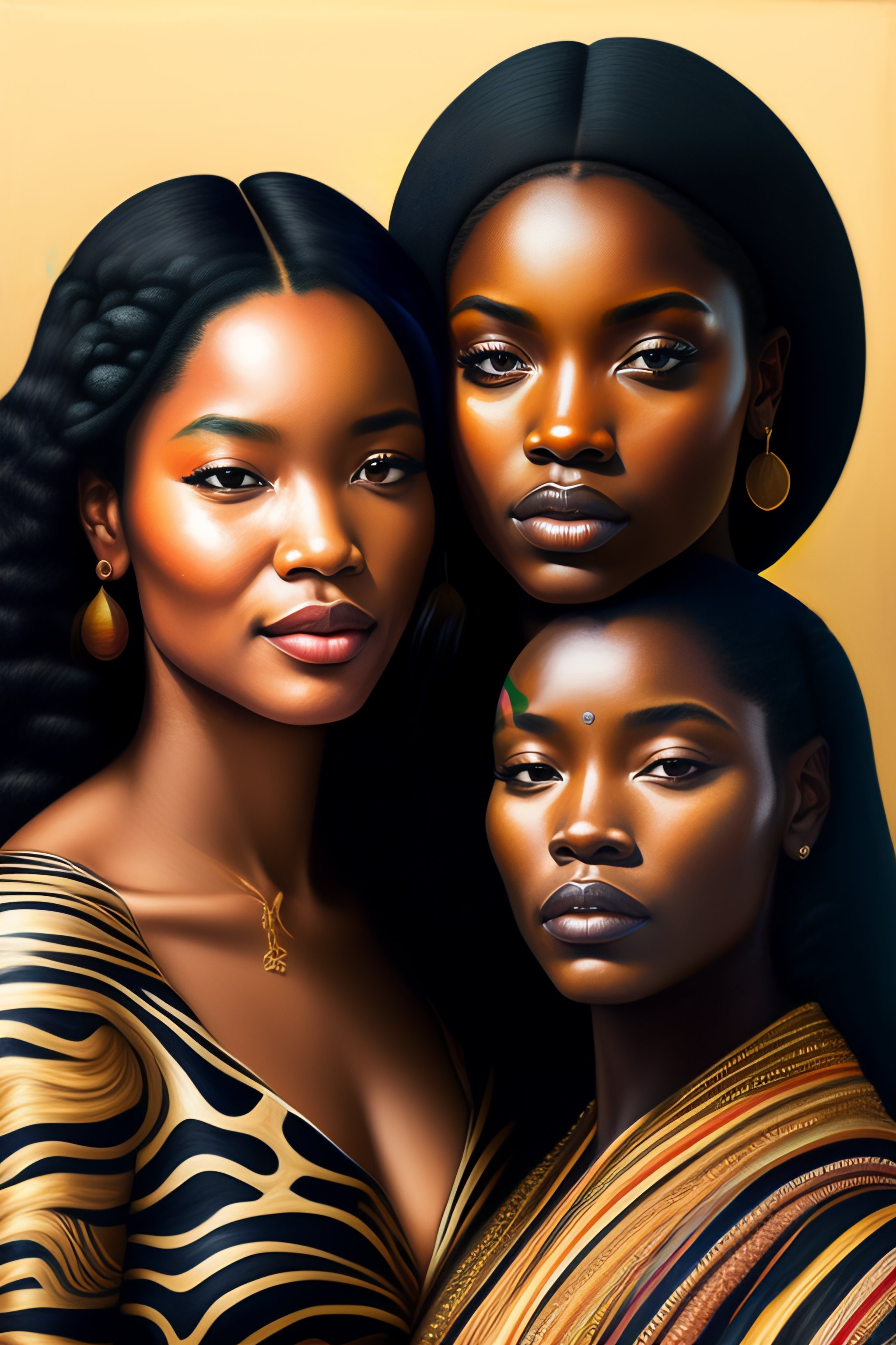 Lexica - Art hiper realists portraits of females, with different body ...
