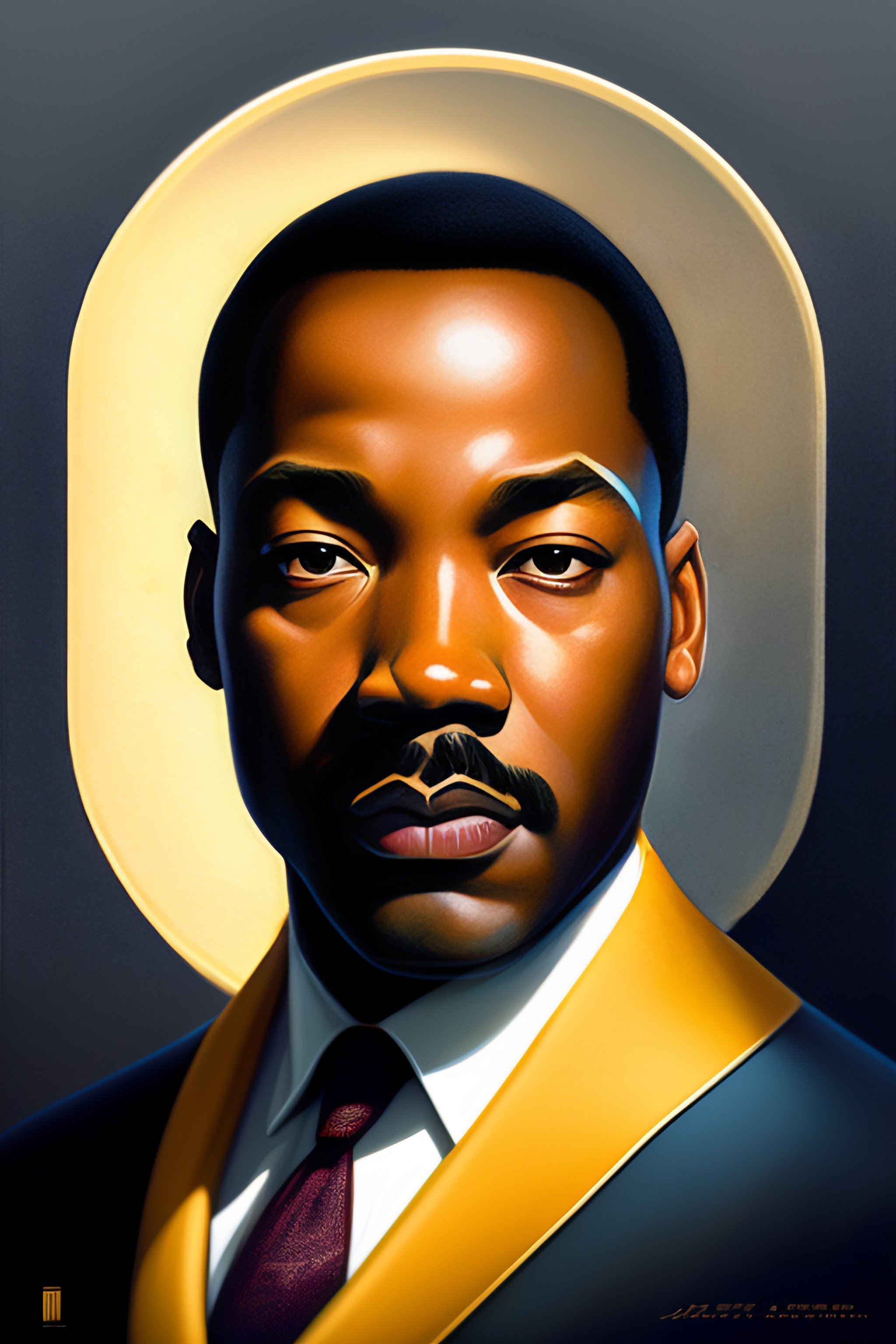 Lexica - Lofi portrait Pixar style of martin luther king jr by Joe ...