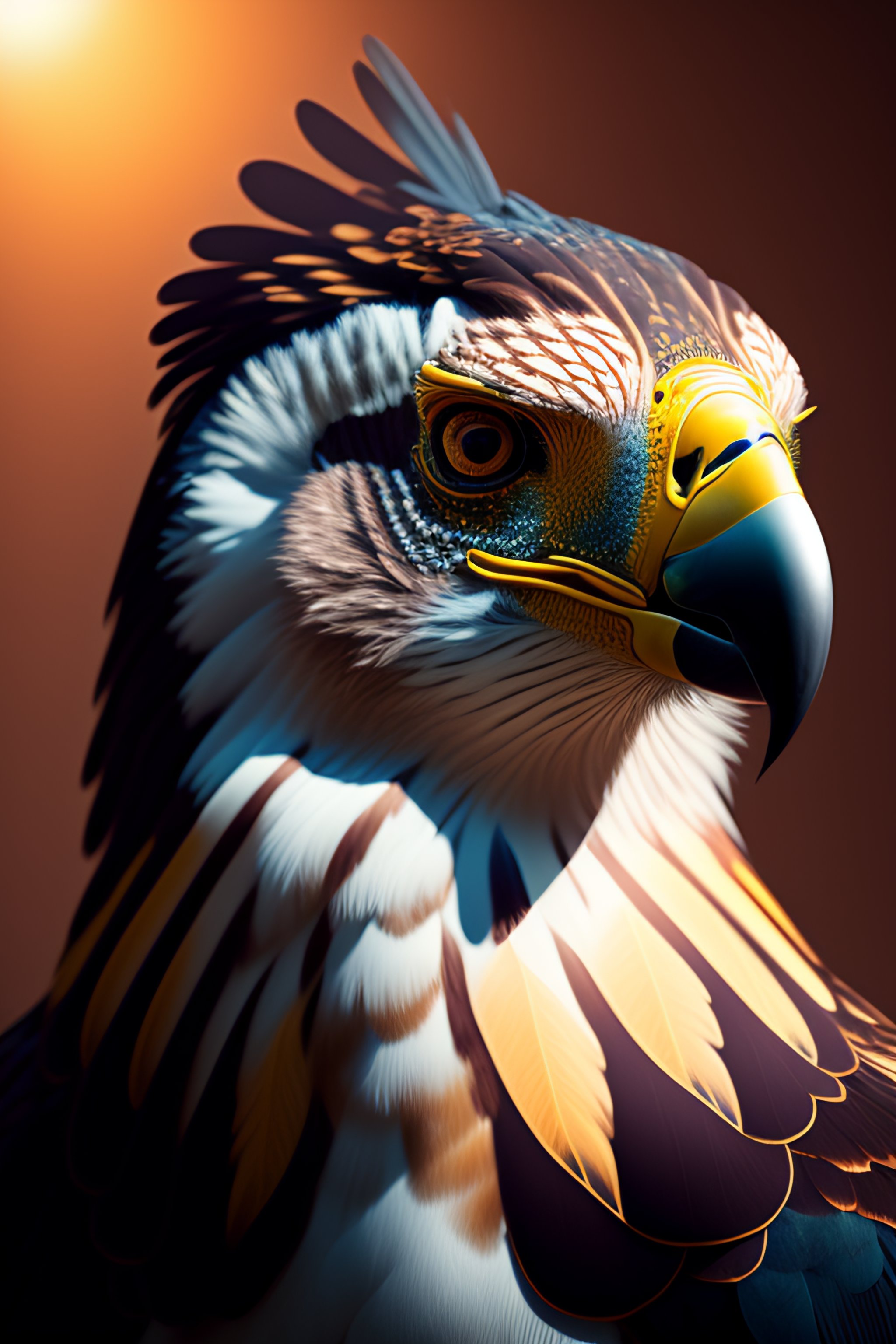 シェルアート 貝で描いた絵 鷹 Northern goshawk www.mirkine.com