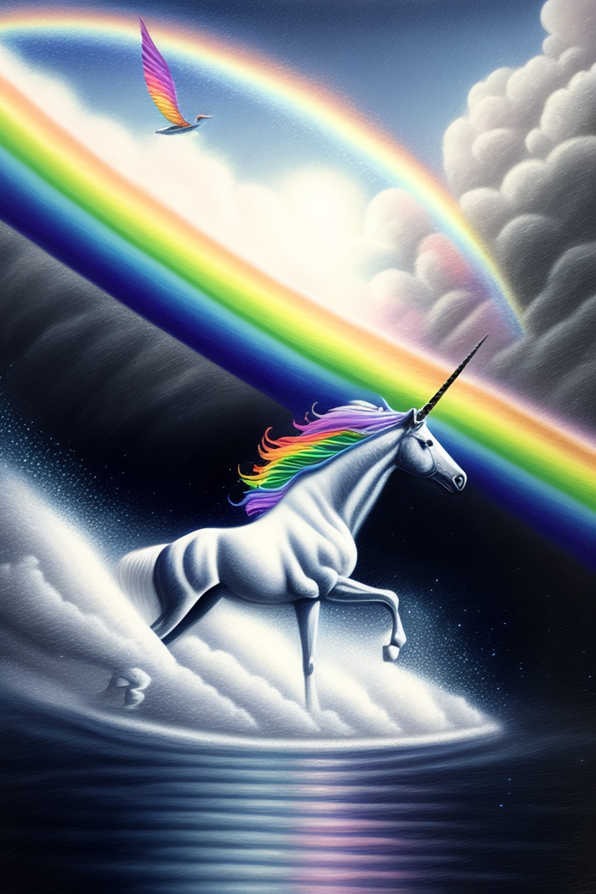 rainbow unicorn drawing