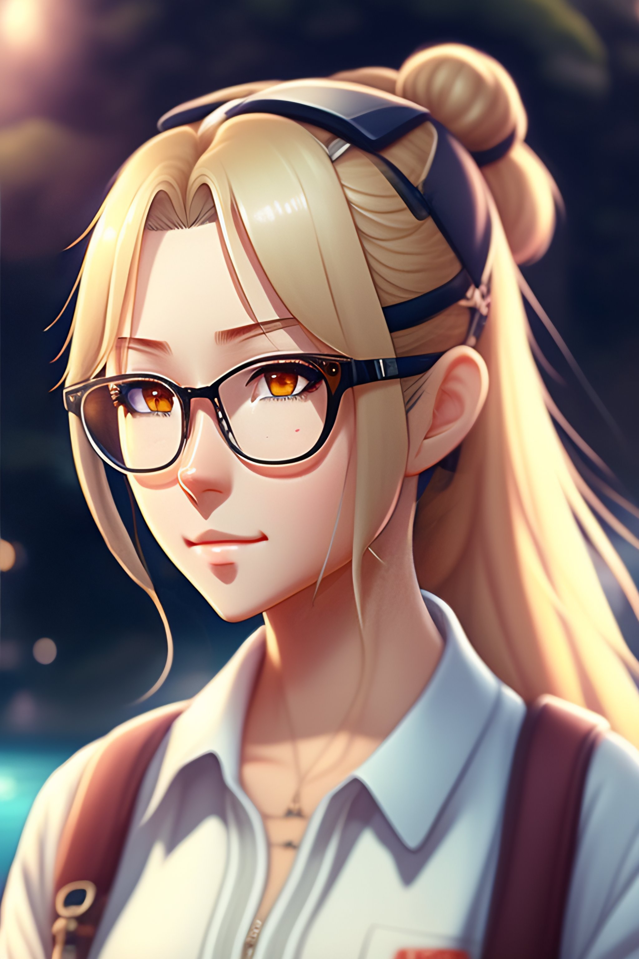 lexica-girl-blonde-ponytail-forehead-without-bangs-glasses