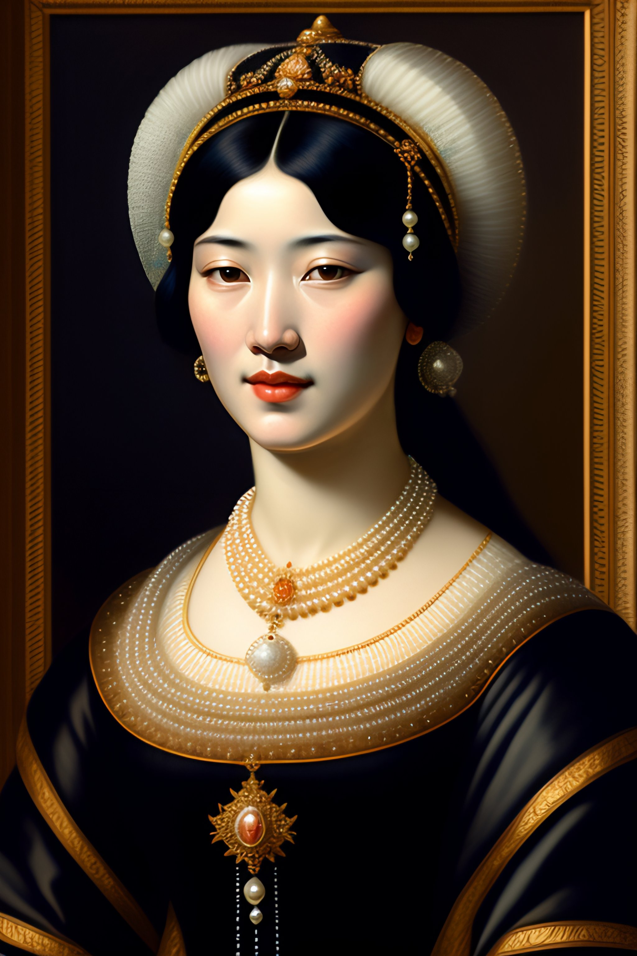 Lexica - 16th century painting of a black haired woman wearing an ...