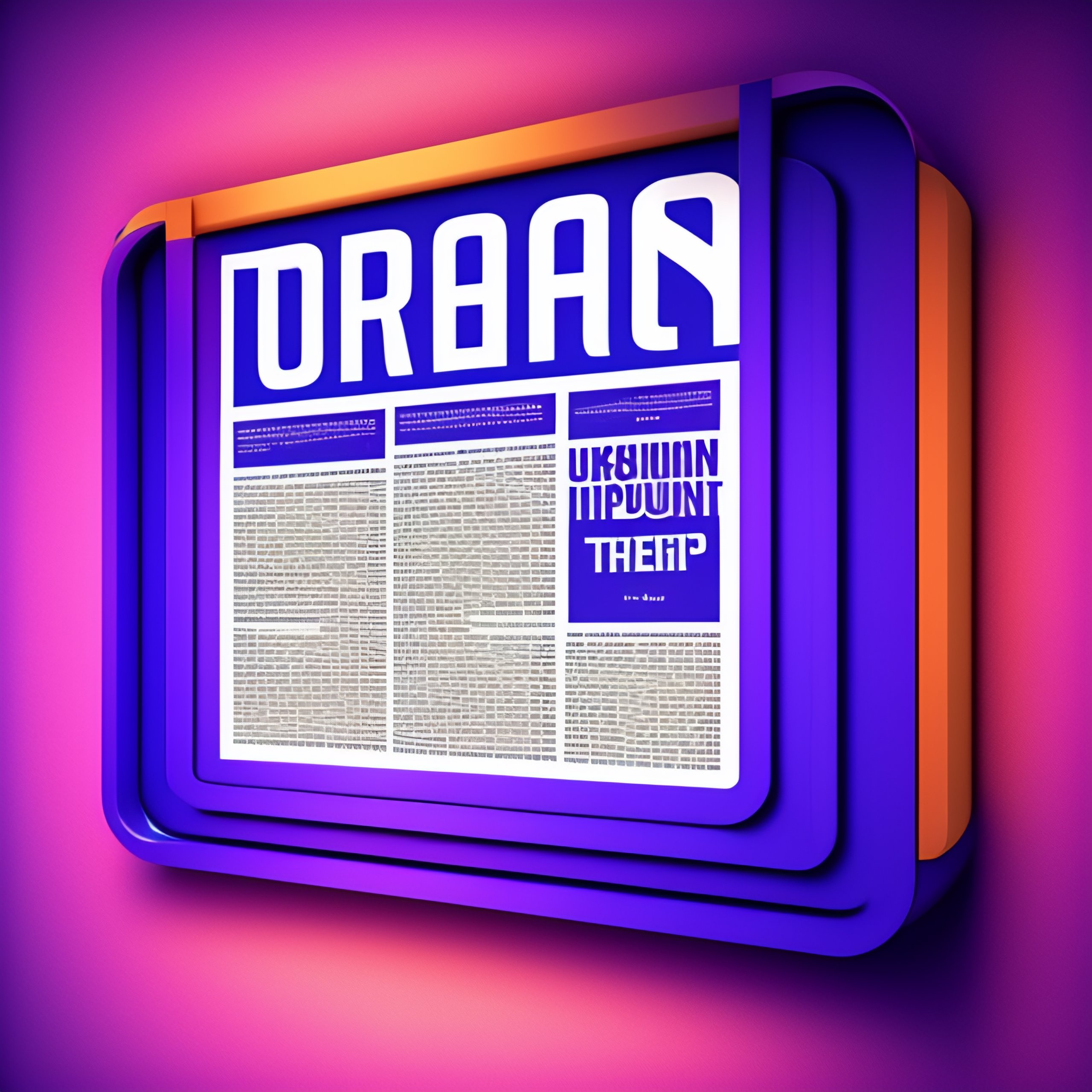 Lexica Urban newspaper blue purple orange background