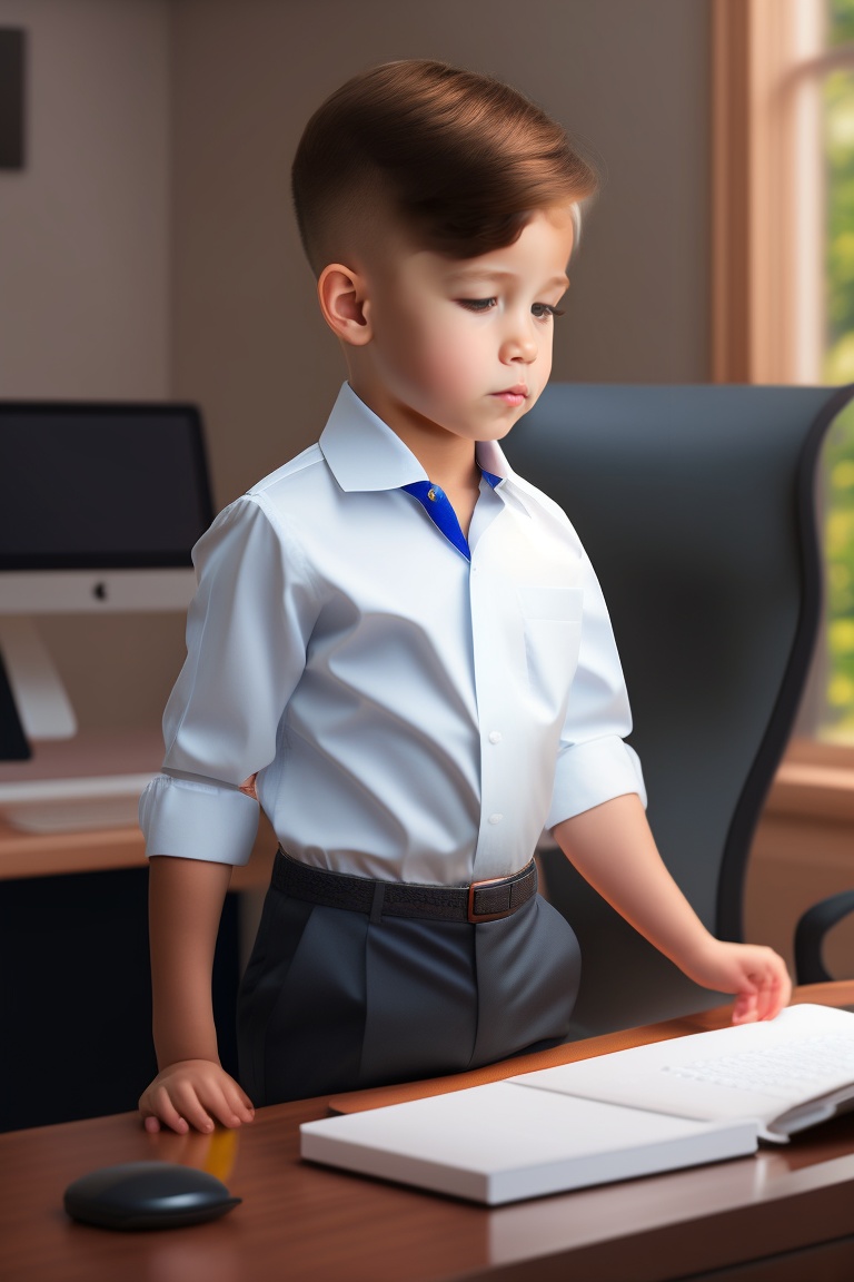 Lexica - Boy in his 20 in an office wear, using the image provided