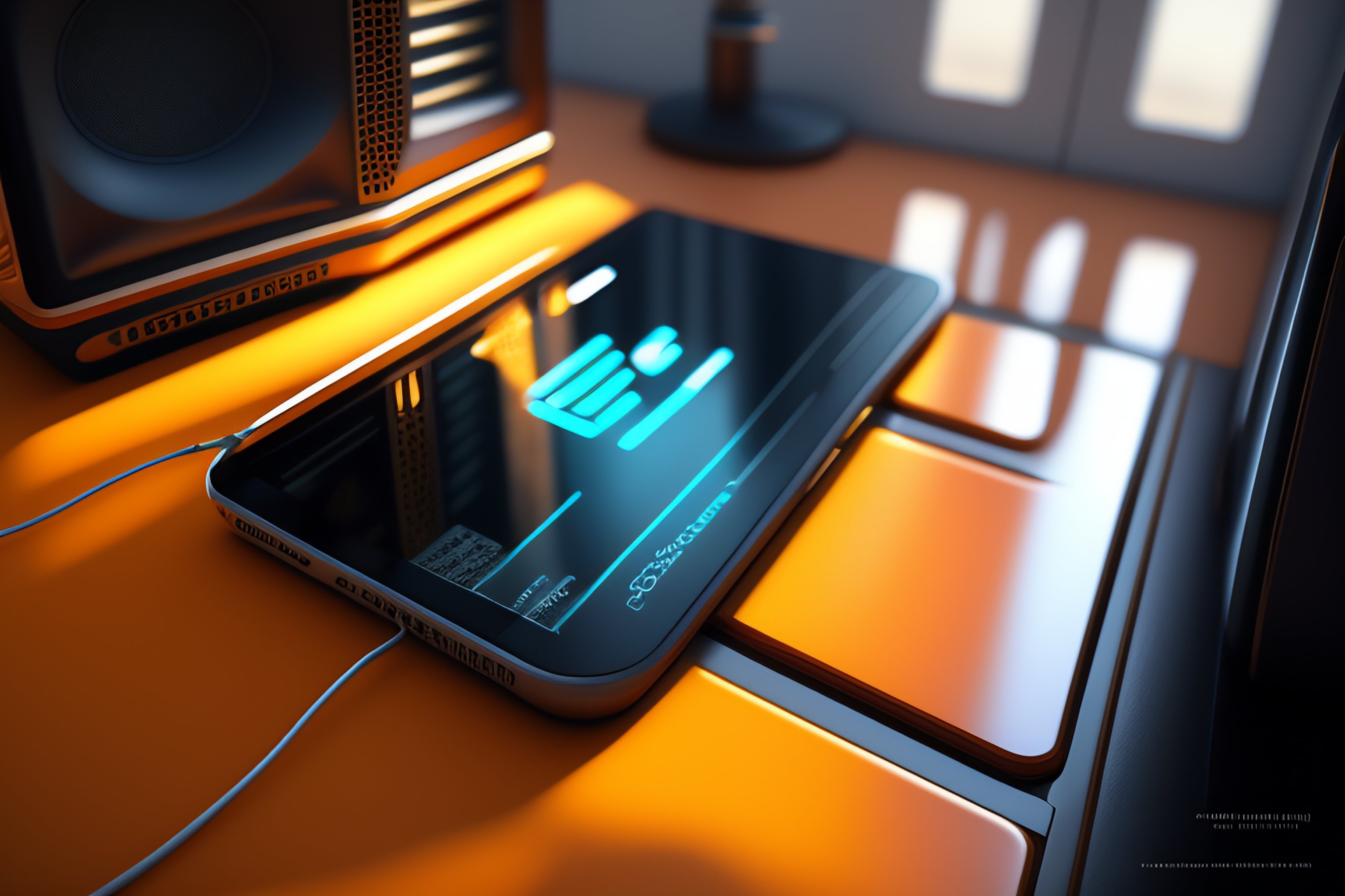 Lexica - Computer devices, artstation, floor view, from above, detailed ...