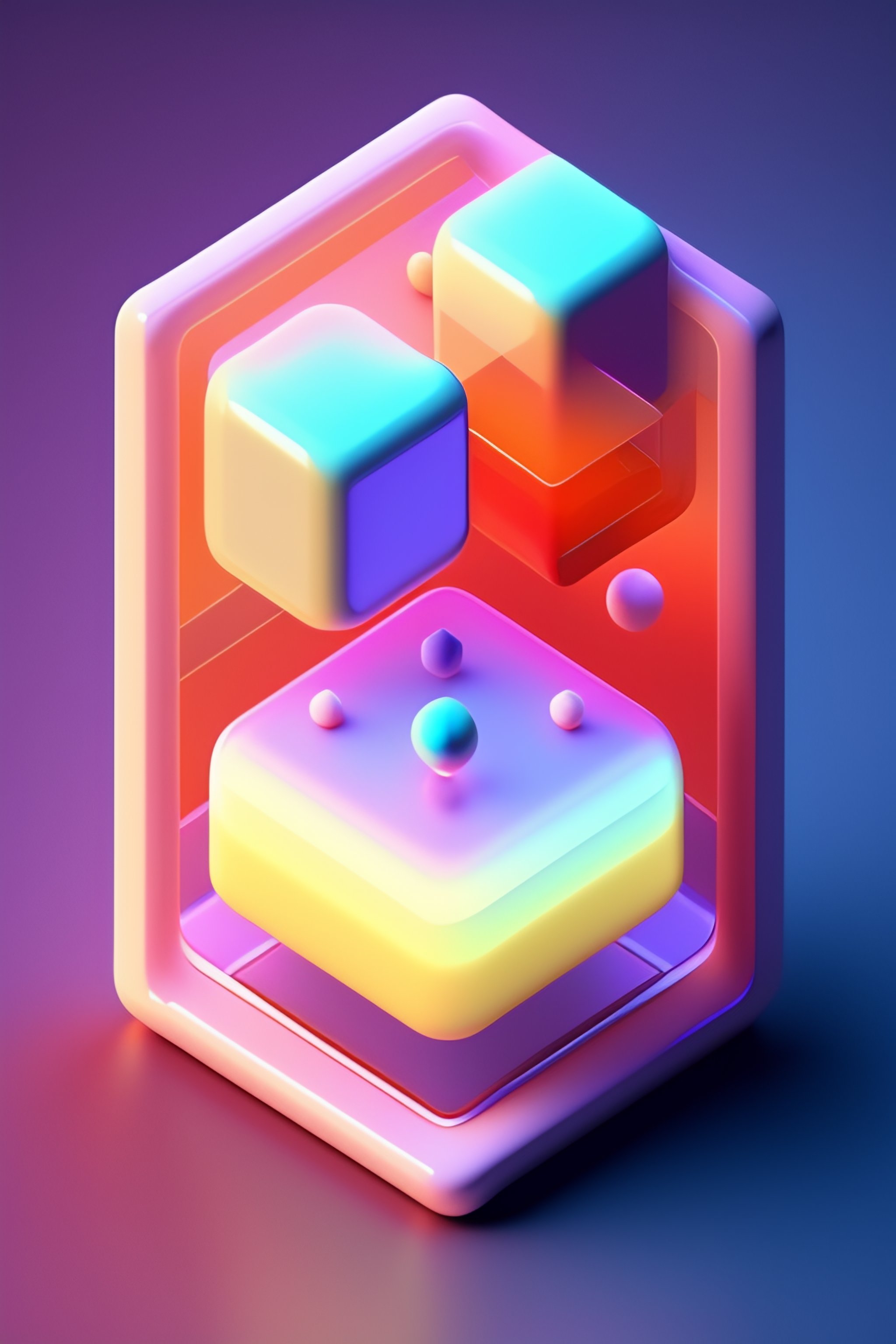 Lexica - Isometric molecule, 3d art, pastel colors, soft lighting, high ...