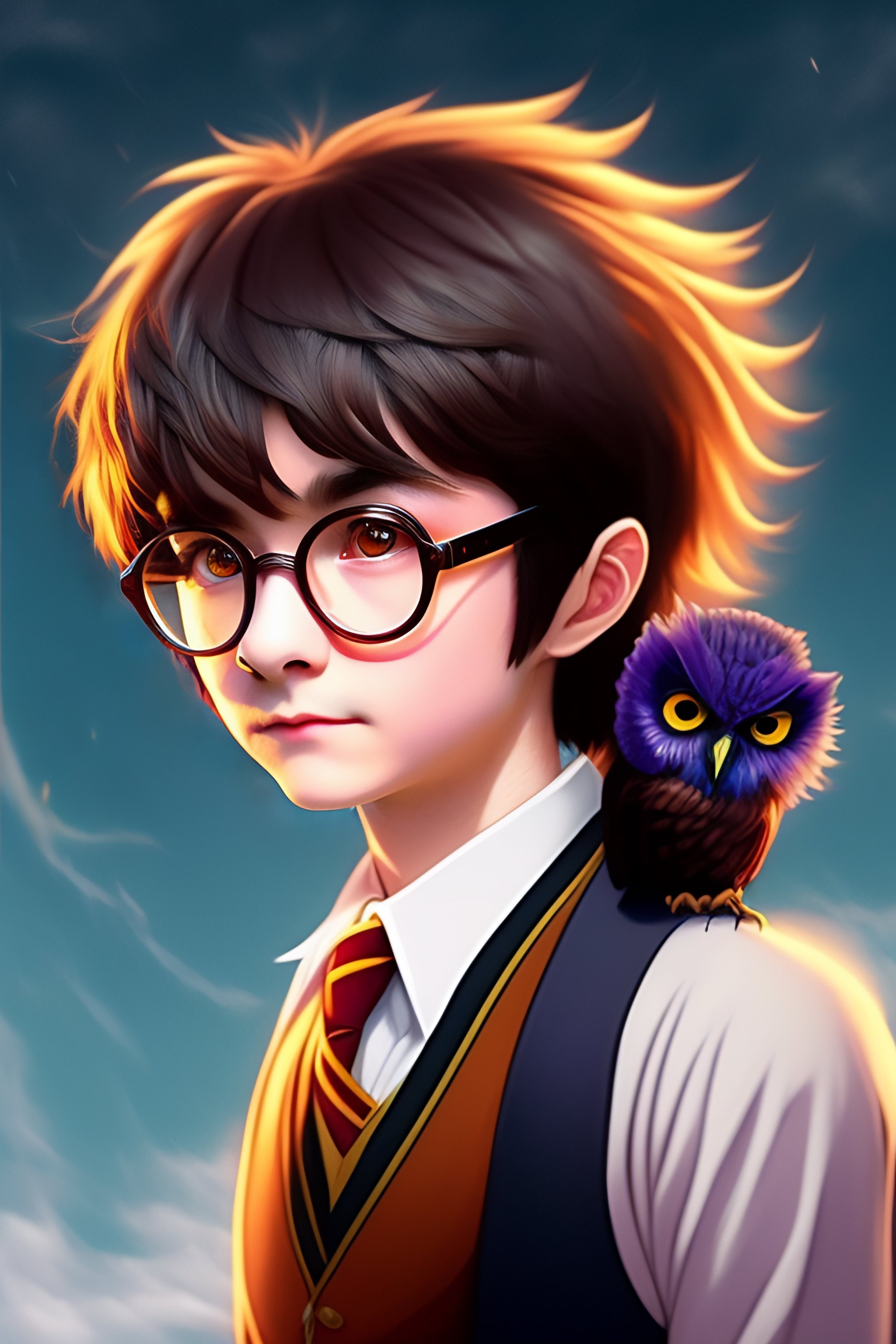 Lexica Harry potter owl hedwiga anime style