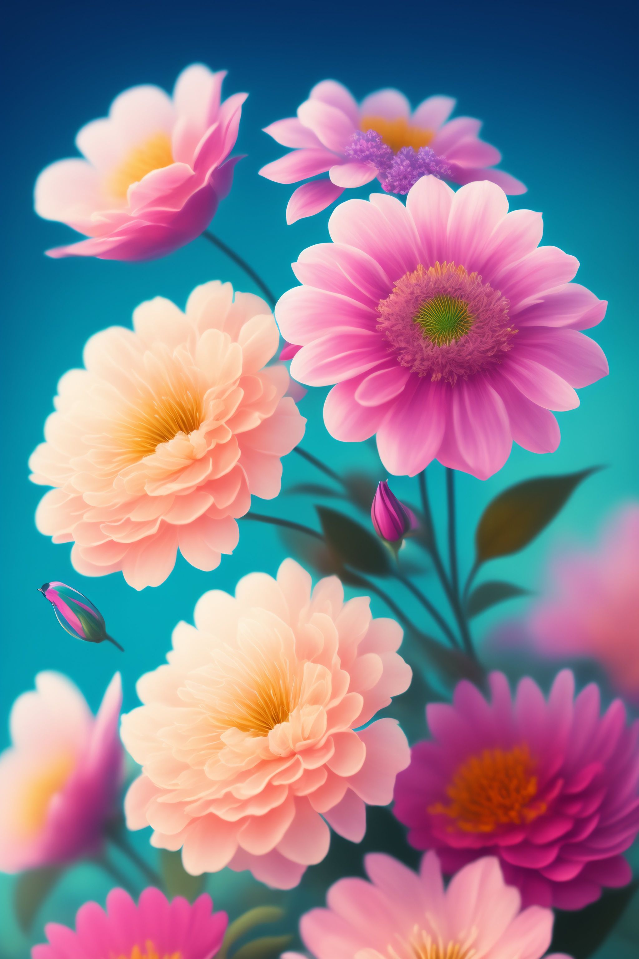 Lexica - Flowers with painting on it with a pastel aesthetic, studio ghibli,  character design, fantasy, 8 k resolution