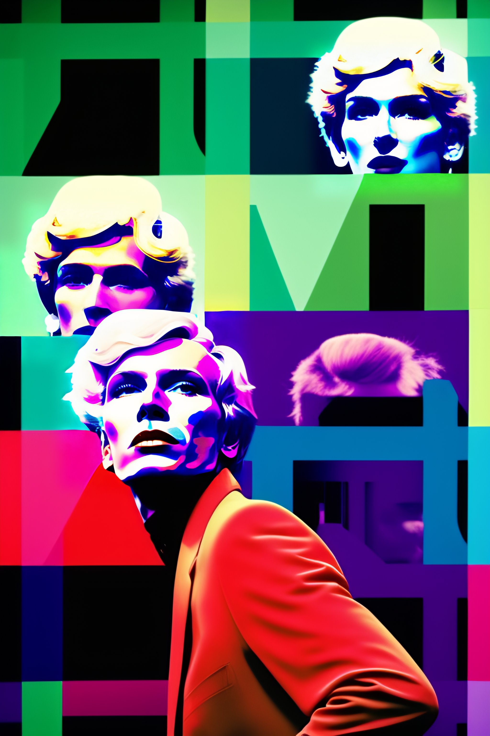 Lexica - A human being with 8 legs warhol