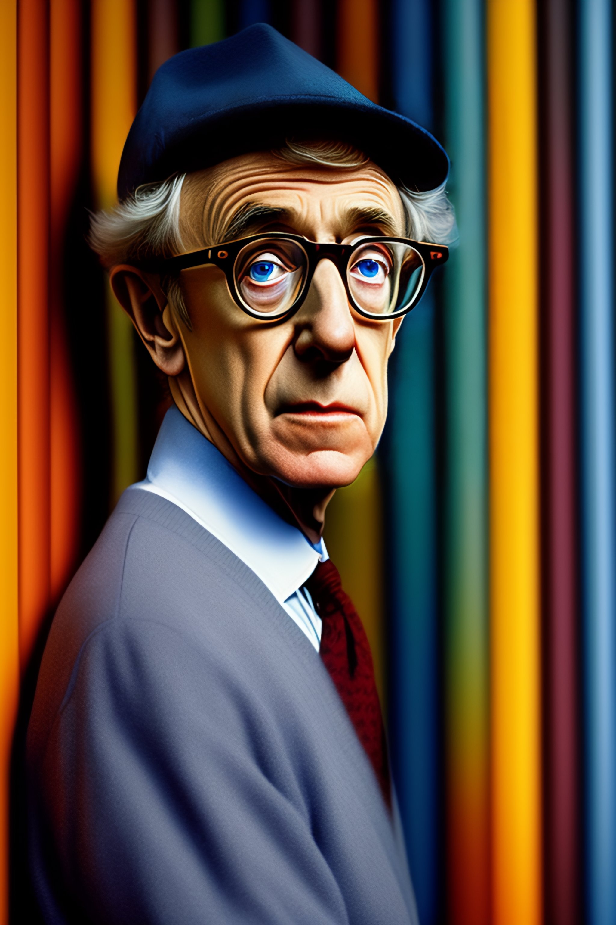 Lexica Woody allen portrait art by todd schorr photorealism
