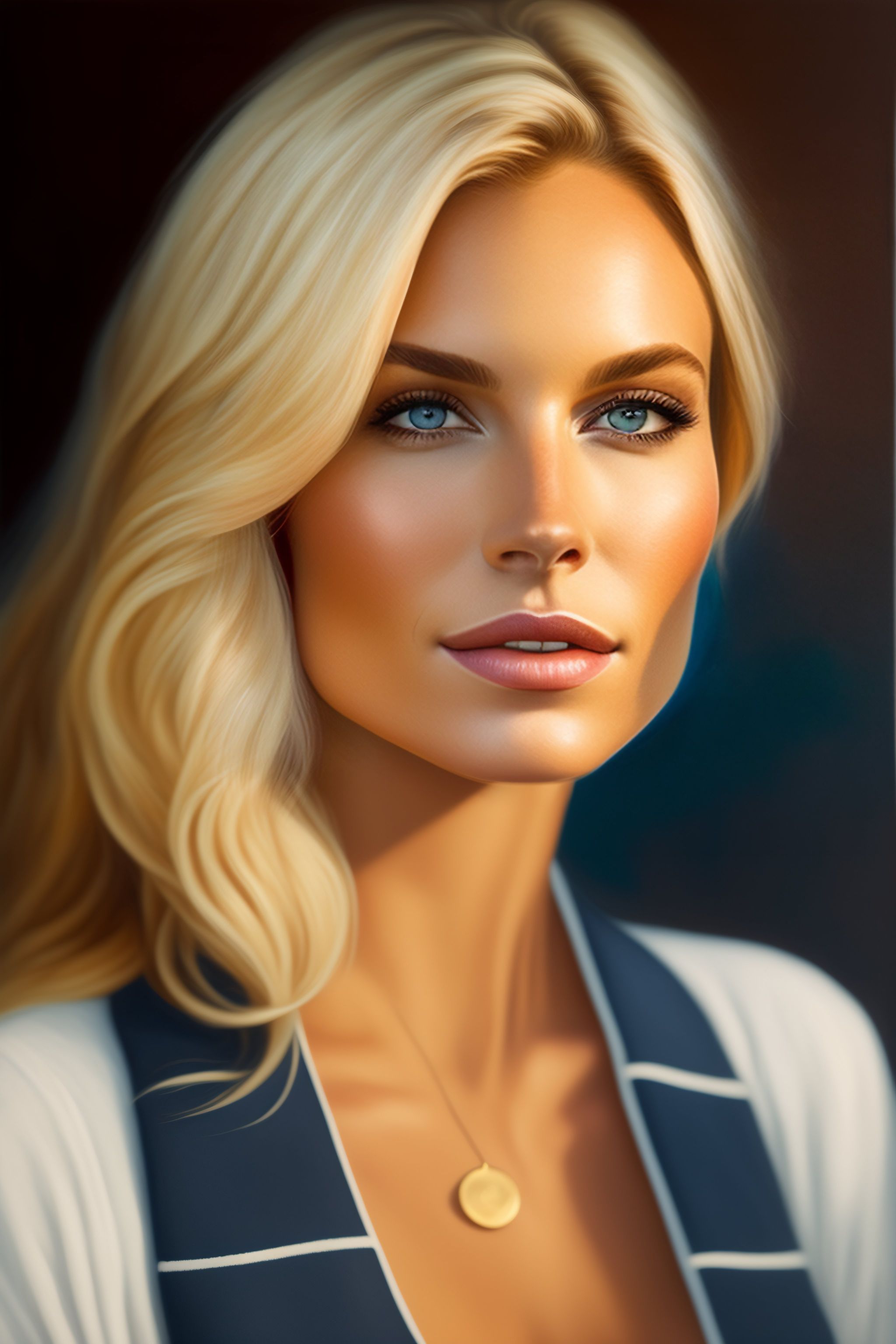 Lexica - Portrait of a beautiful blond woman