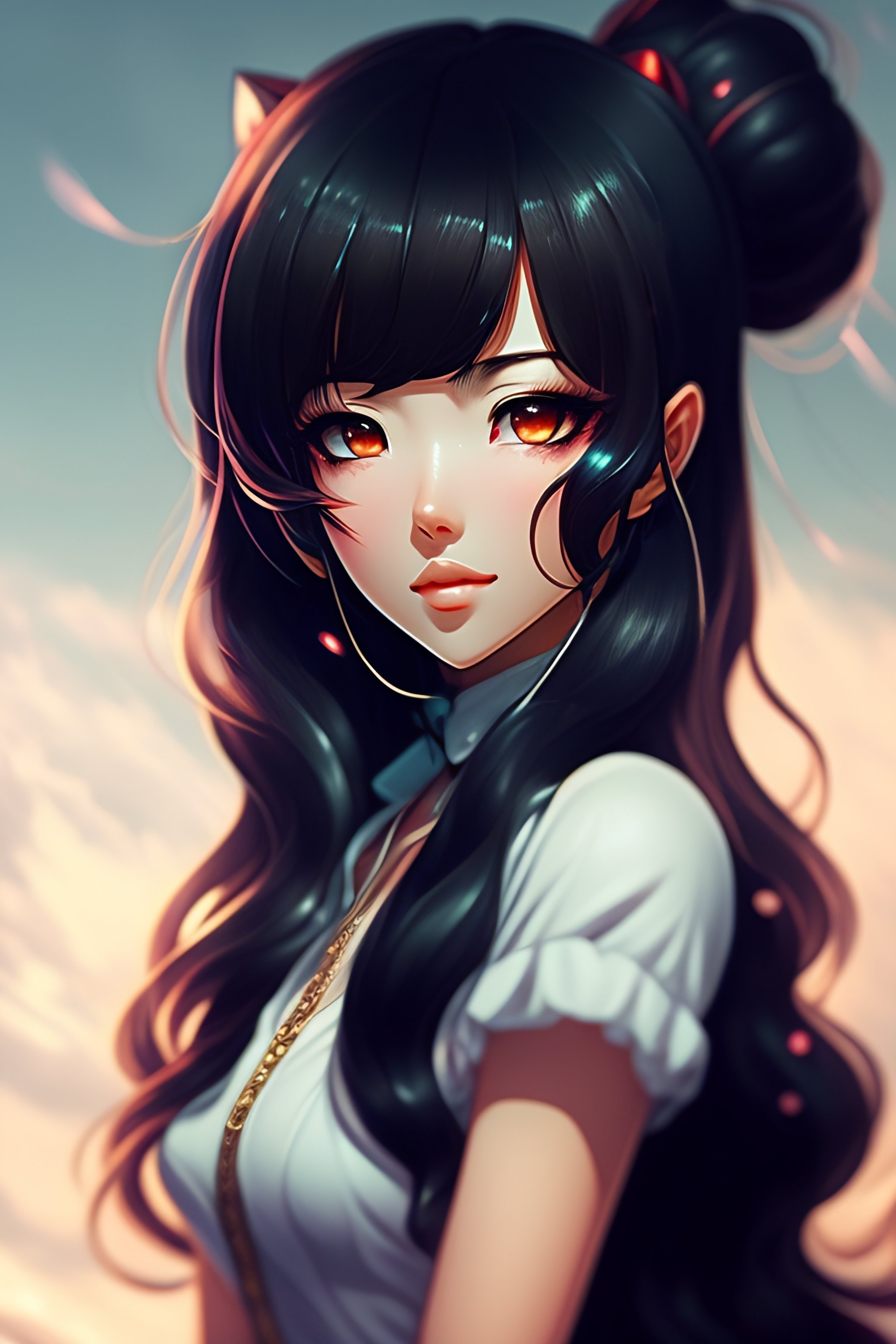 lexica-vintage-nicole-anime-character-black-hair-black-eyes