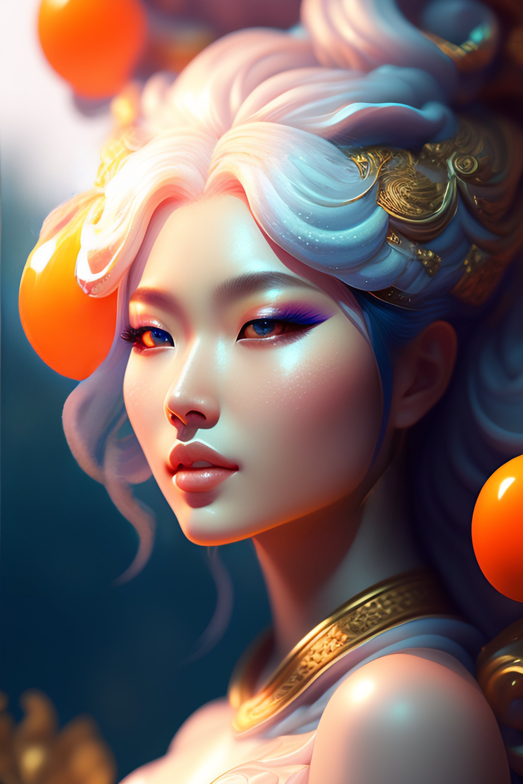 Lexica - Subsurface scattering, white, Apollo goddess, Korean, vibrant ...