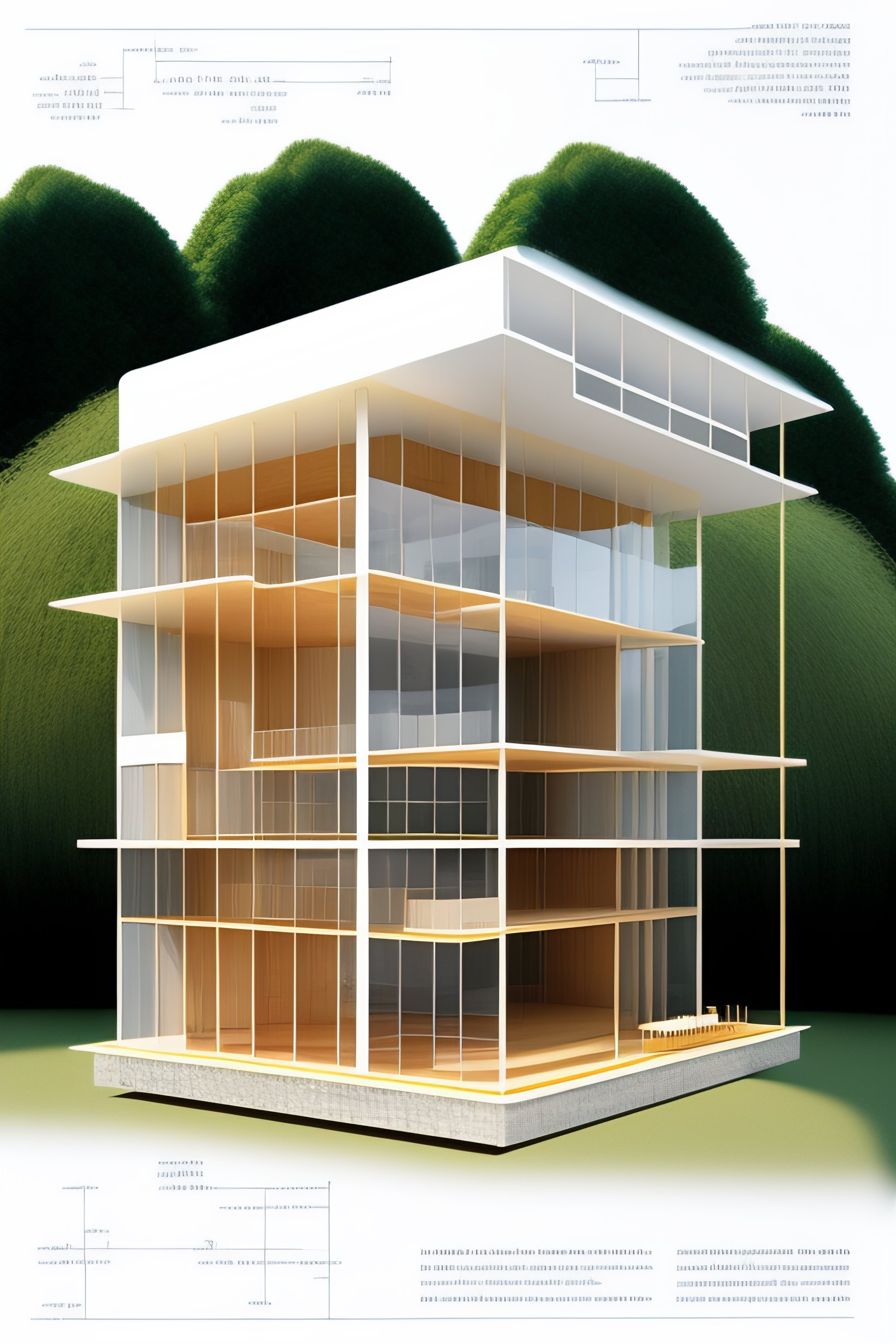 Lexica - Architecture drawing of a house made of cotton candy, renzo ...