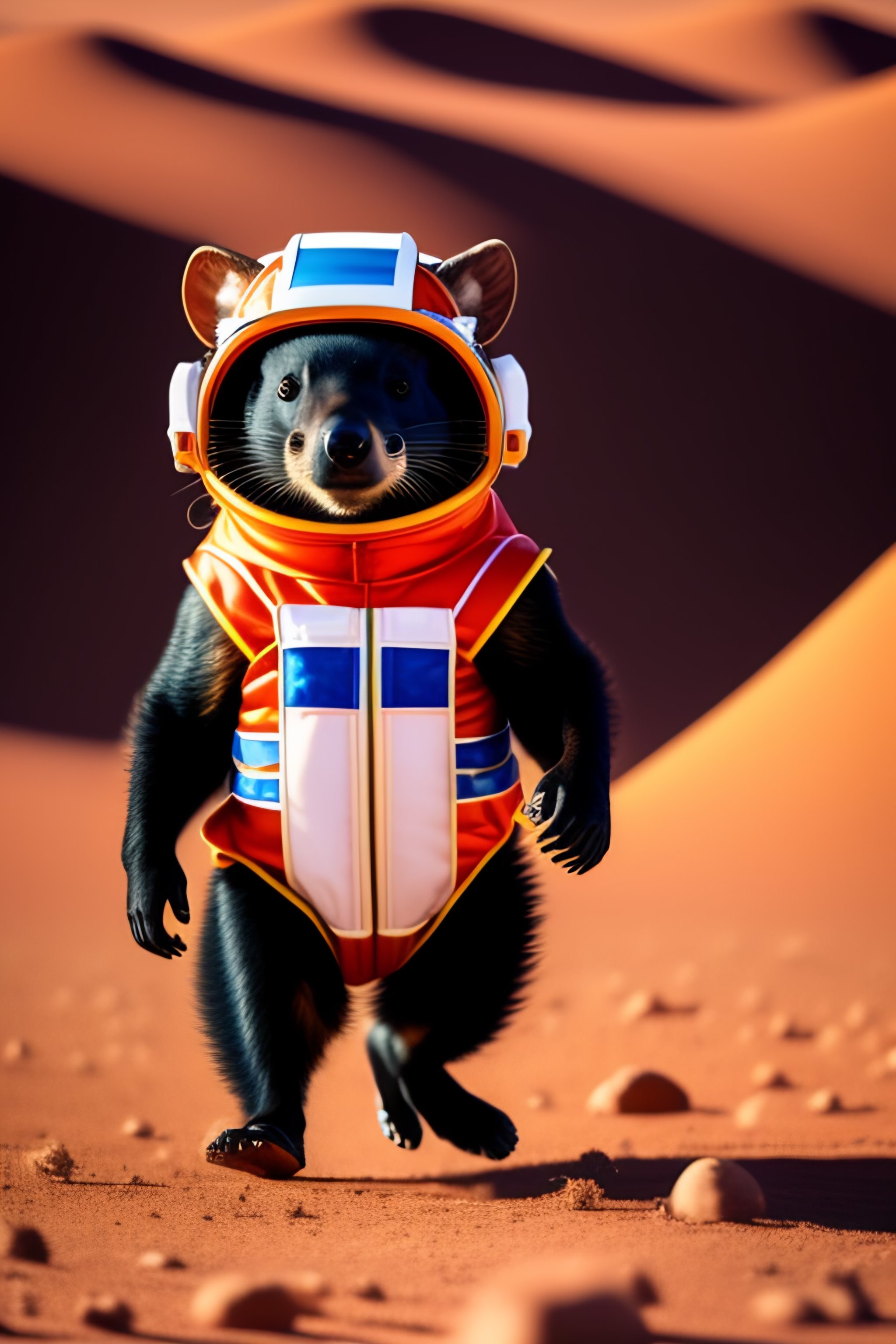 Lexica - A tasmanian devil in astronaut costume on the ground of the ...