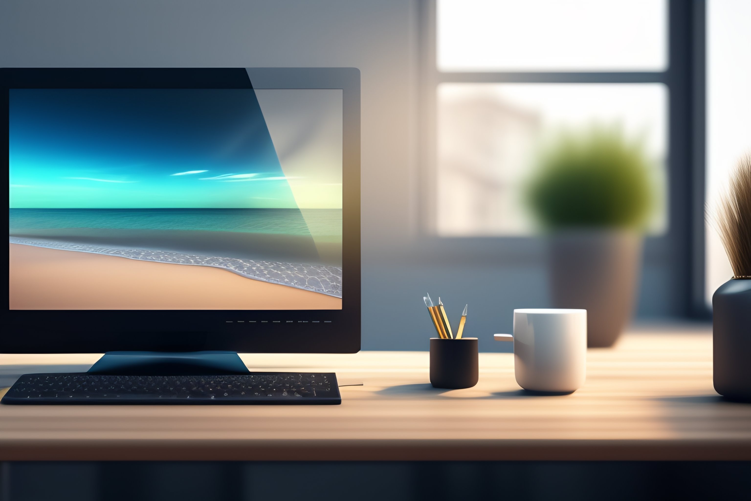 Lexica - Modern computer screen, the screen should be transparent ...