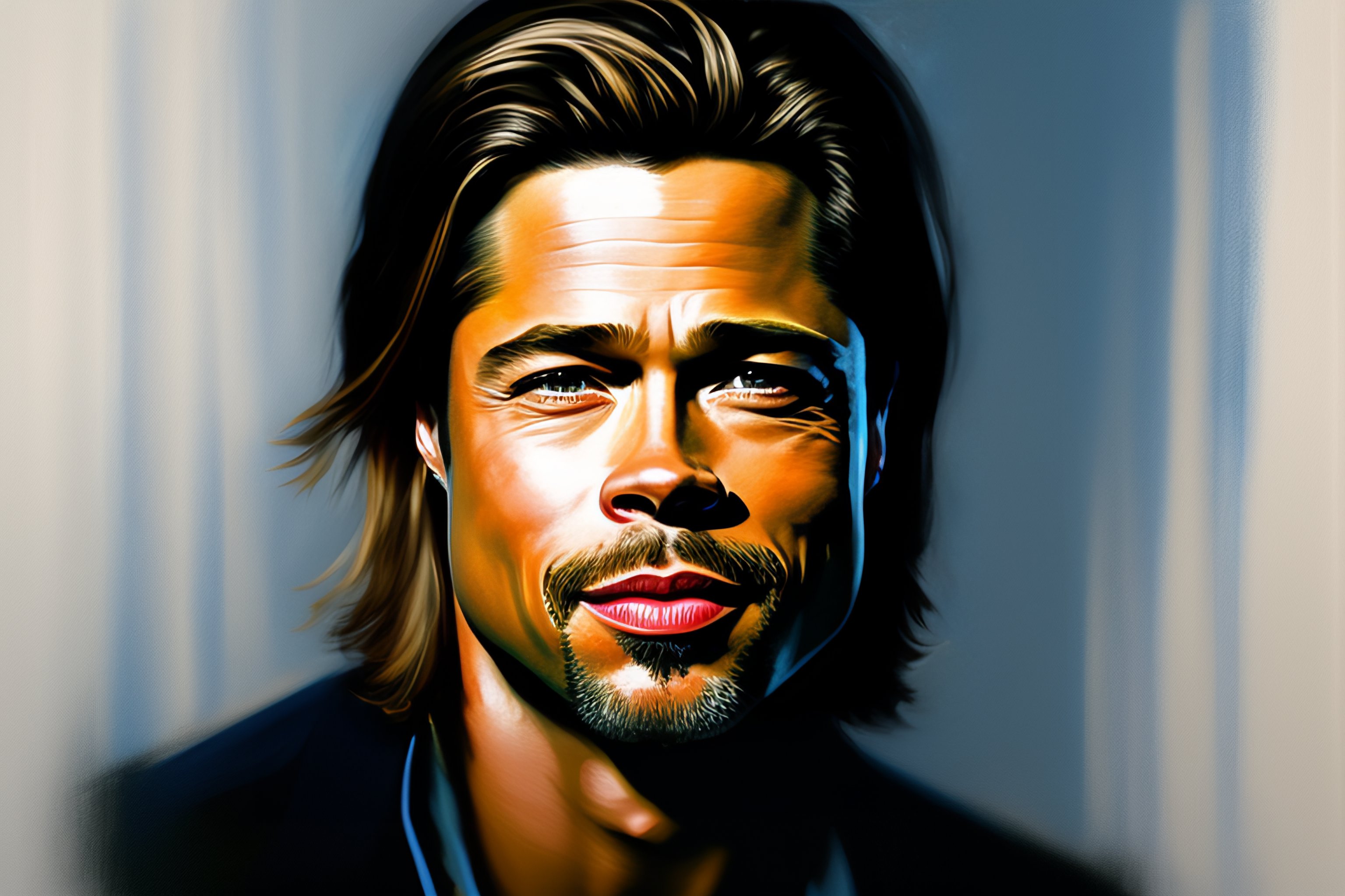 Lexica - Brad pitt portrait, style painting goya