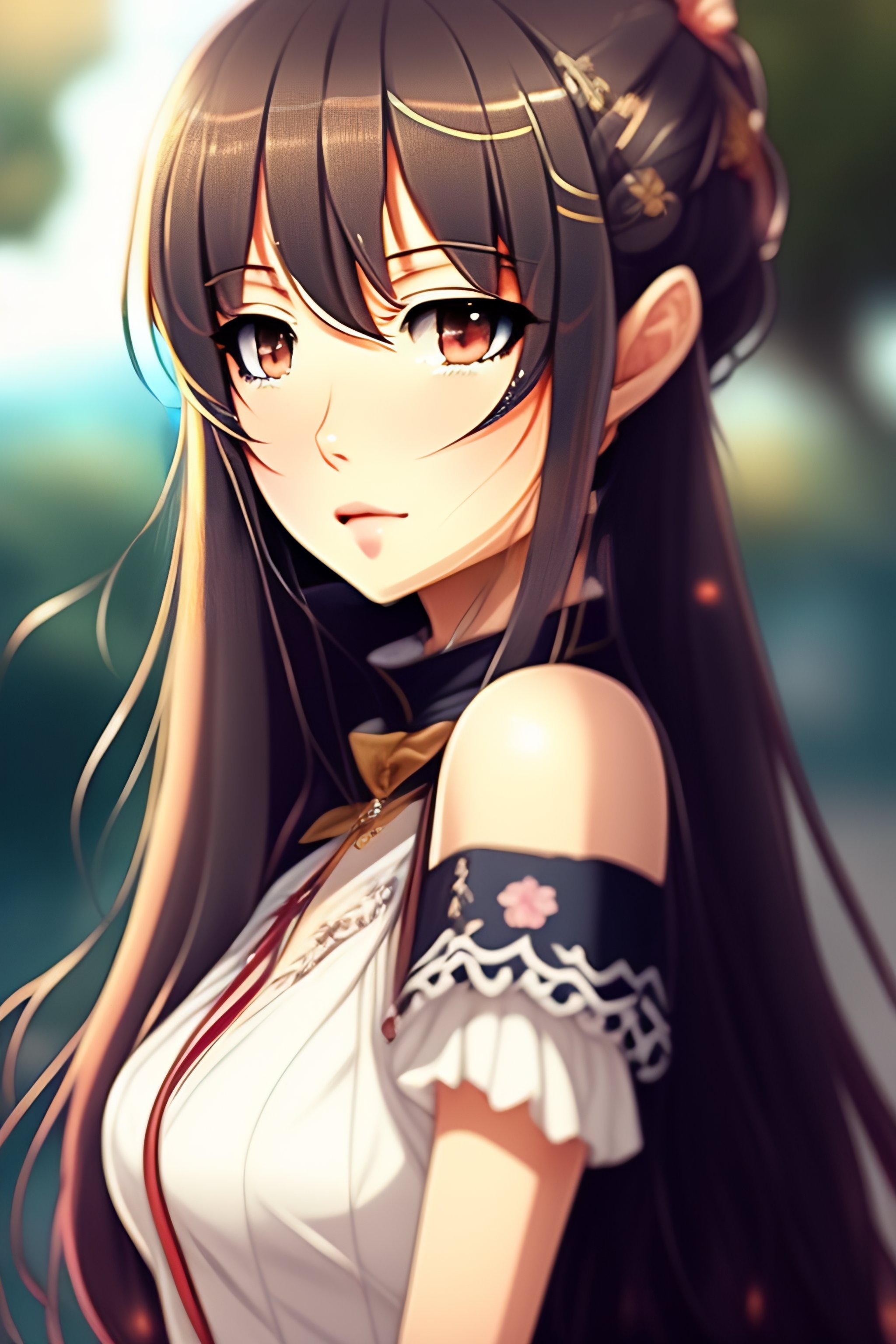 Lexica - cute anime girl long hair