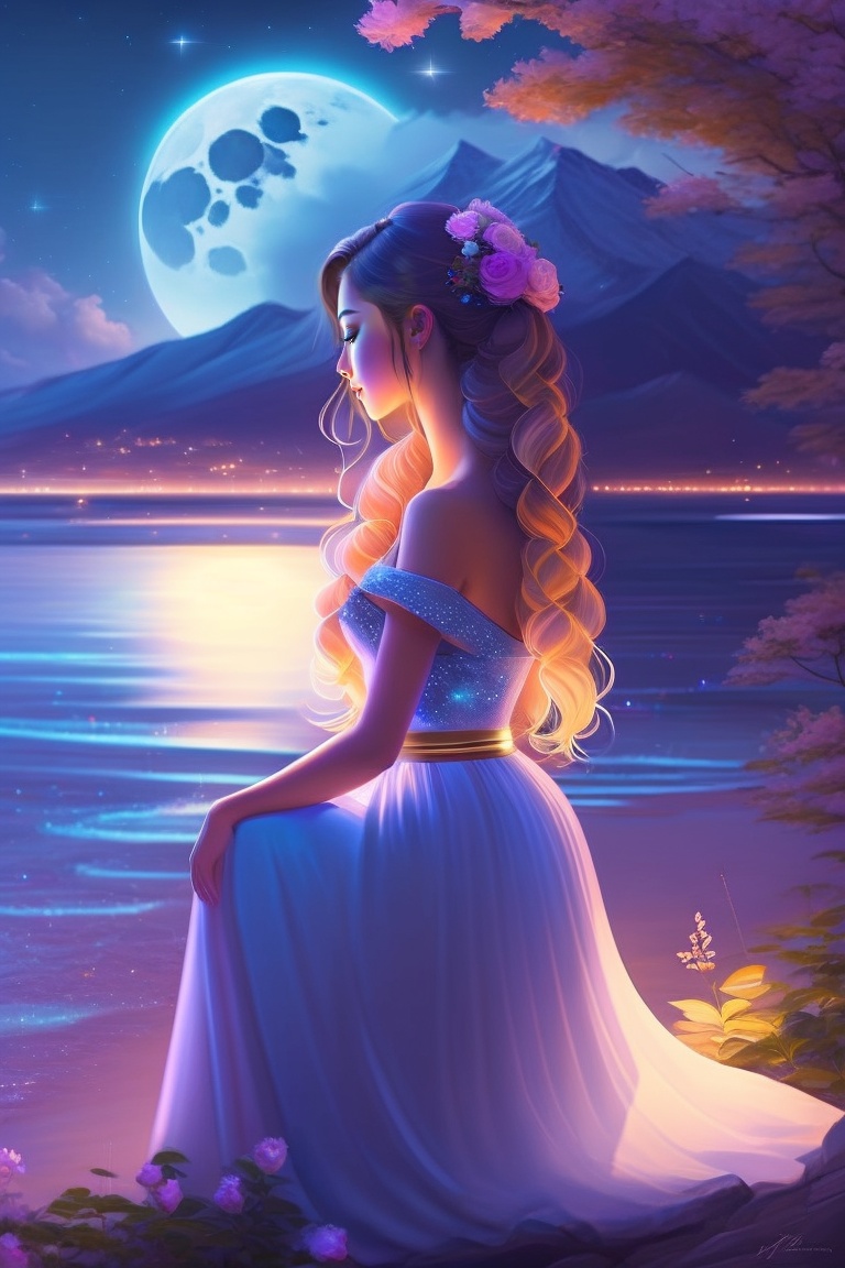 Lexica - The gorgeous girl sat in bliss, listening to a lofi song, as ...