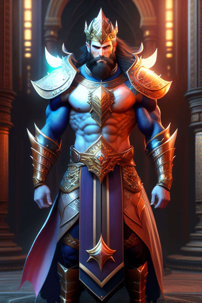 Lexica - White warrior, intimidating warrior holding magnificent ...