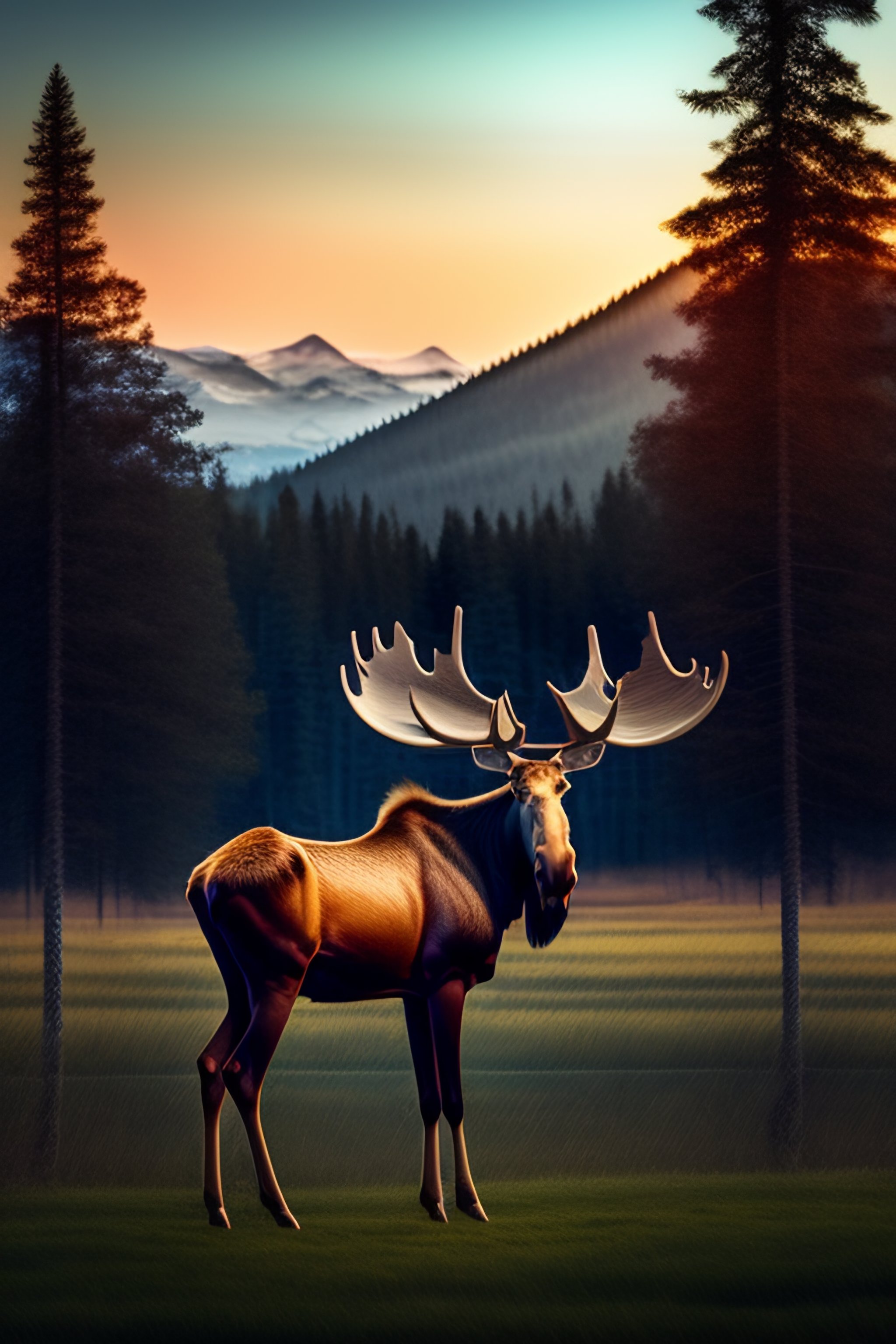 Lexica - A moose with sunglasses