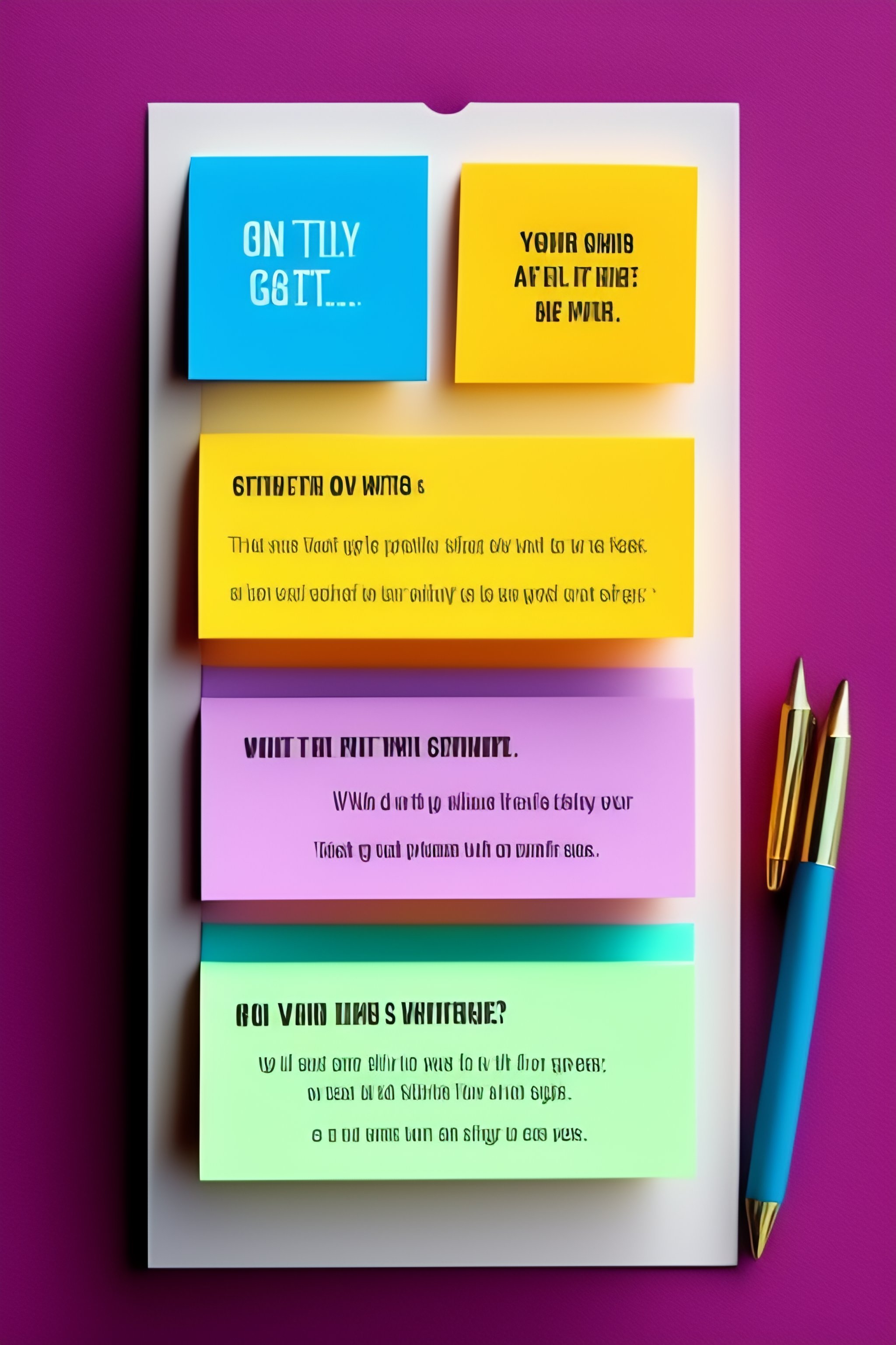 Lexica - Sticky notes Establish Clear Goals