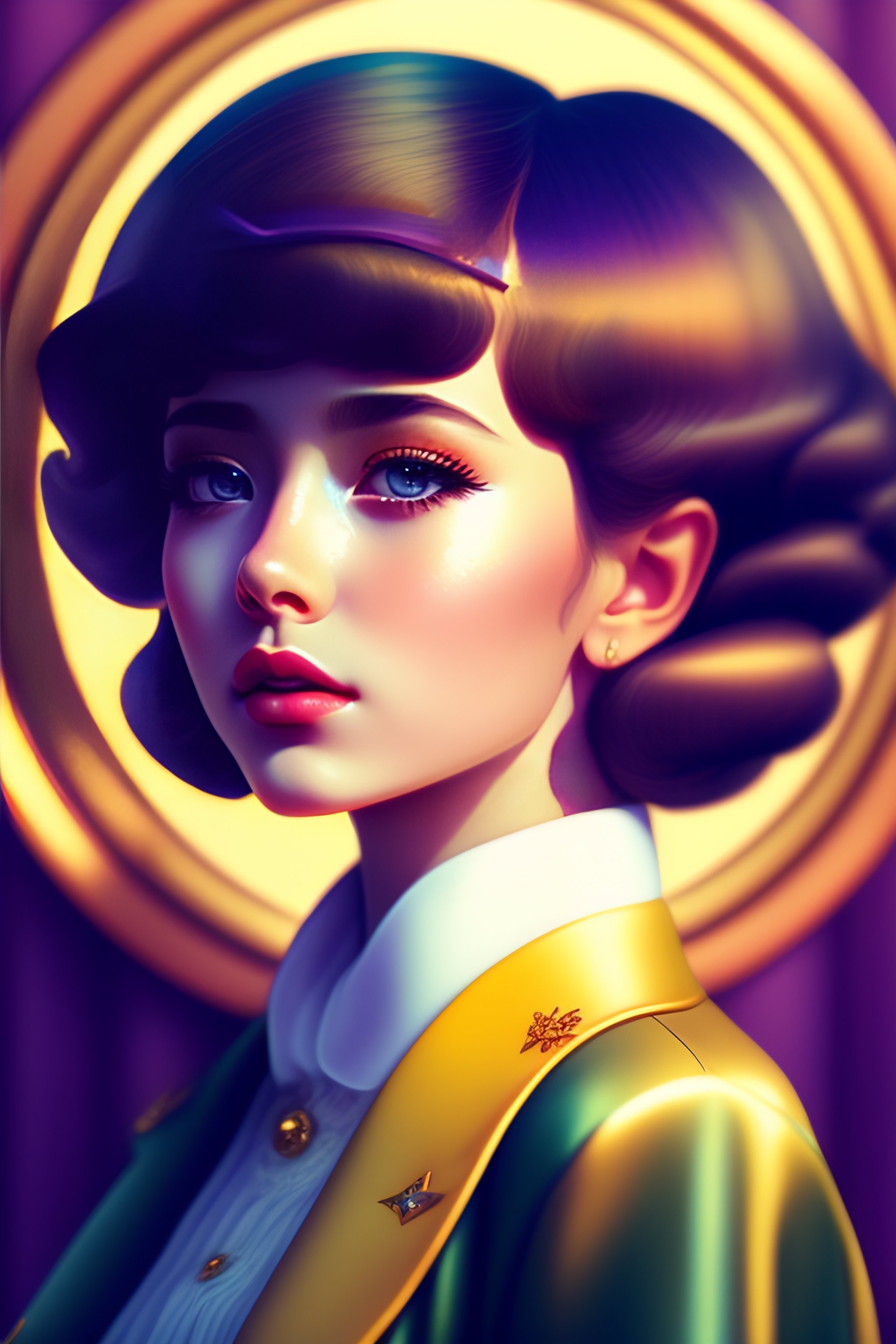 Lexica - Beautiful little girl, profile picture, vintage fashion, highly  detailed, reflection, 8 k, realistic artwork, hd, inspired by jojo bizarre  a