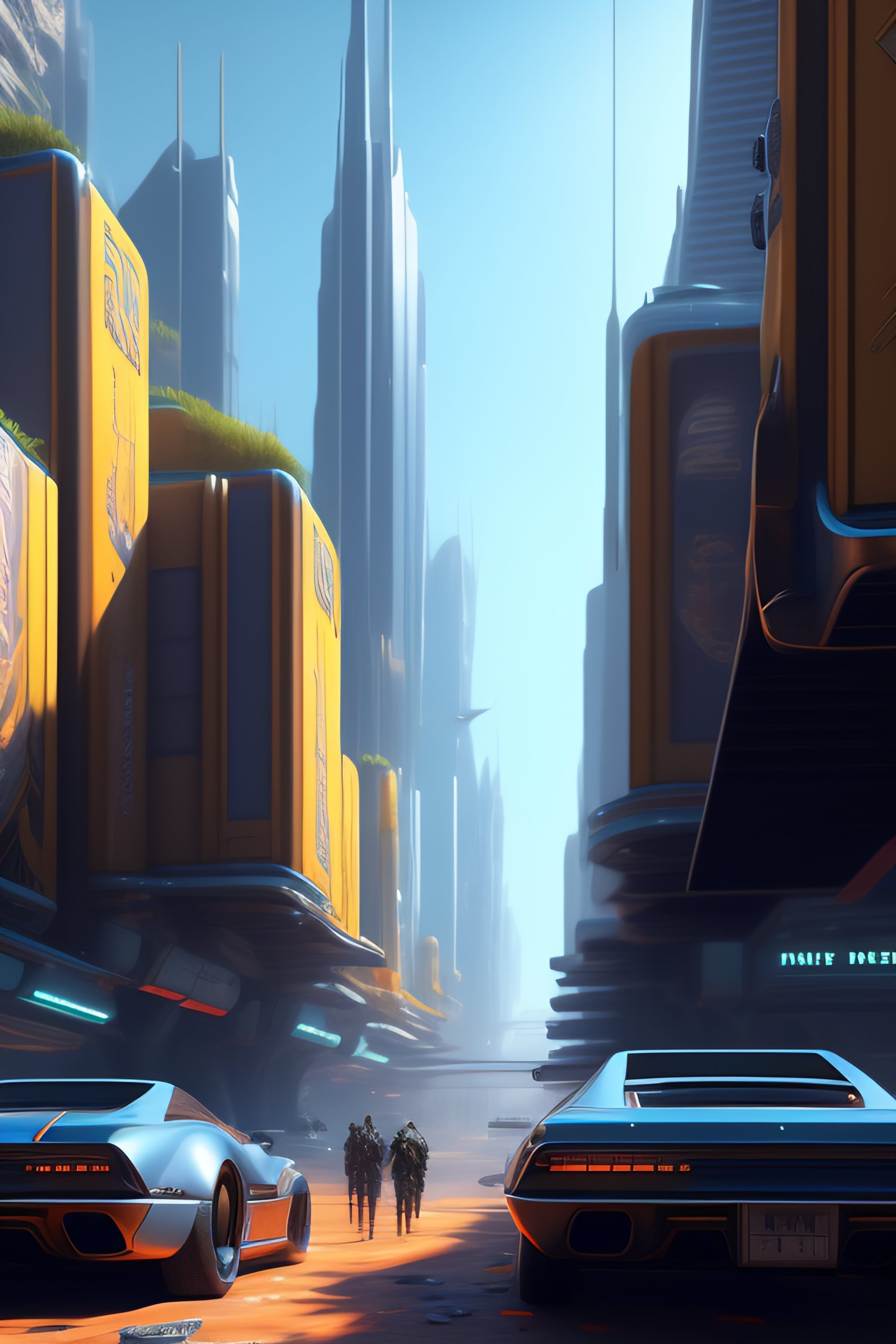 Lexica 8k Sifi City Background Fully Detailed Flying Sifi Cars