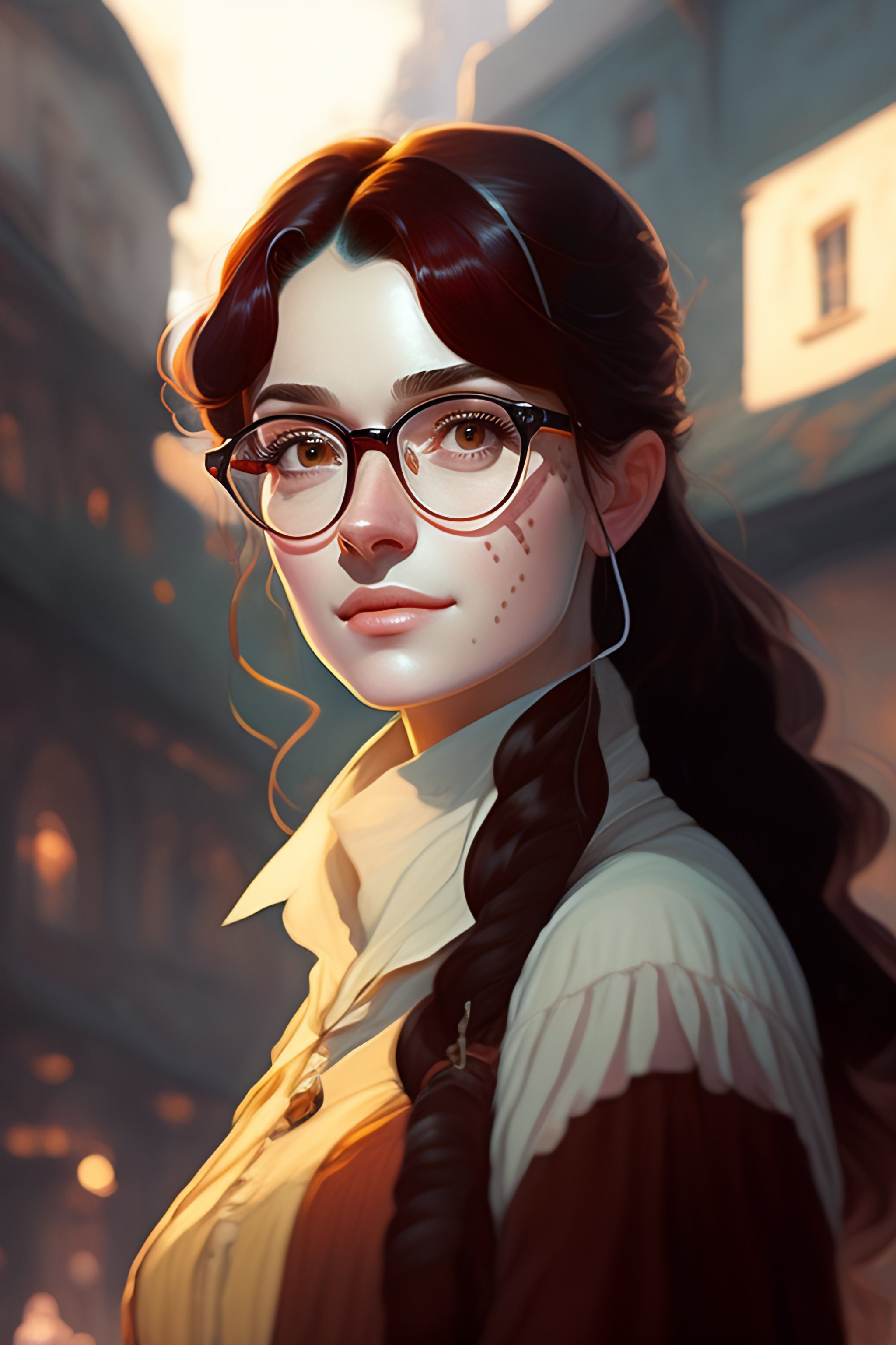 Lexica - Freckles freckled cheeks freckled wearing spectacles ...