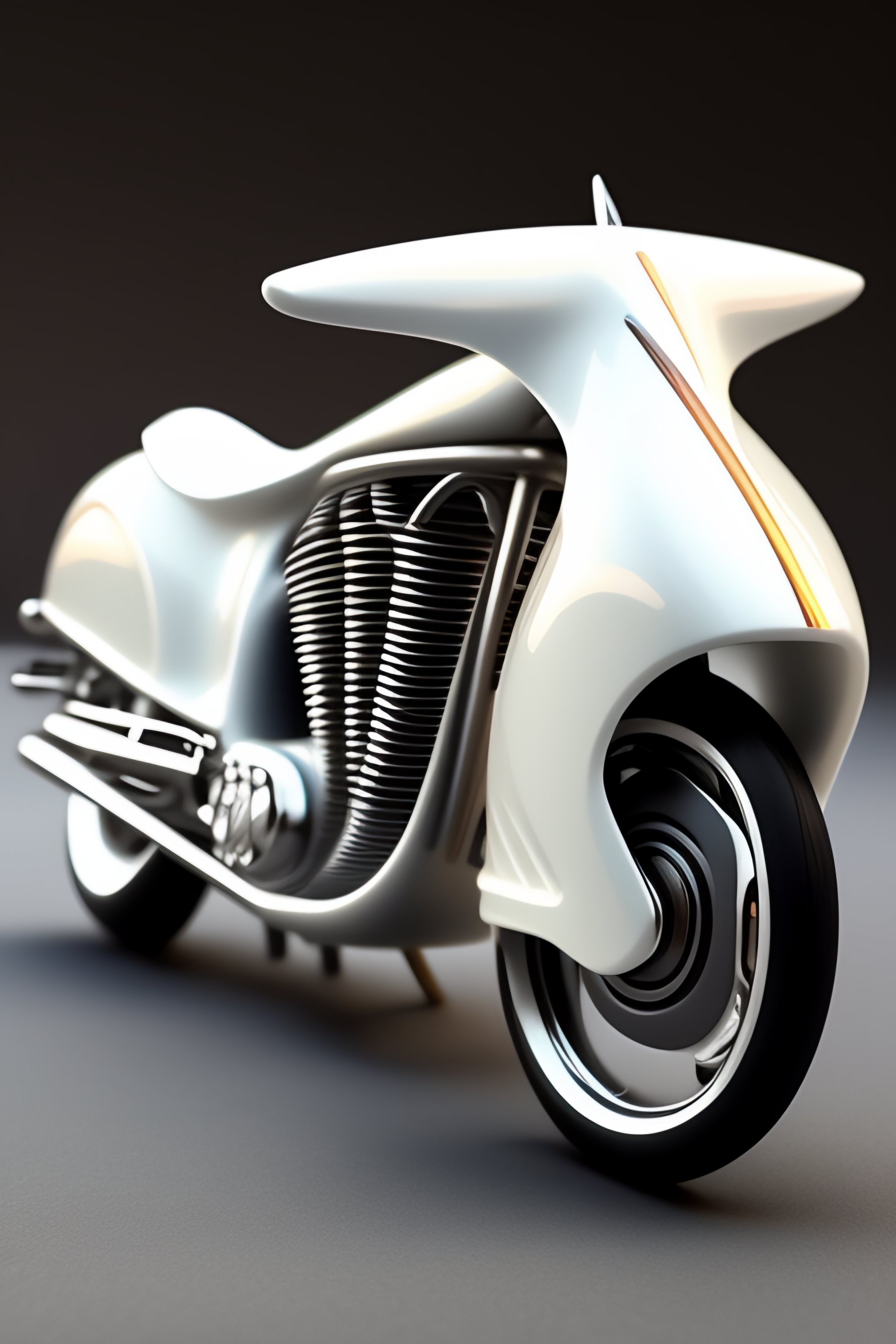 Lexica - Lucid pearl white motorbike, roots, wooden parts, carbonfiber ...
