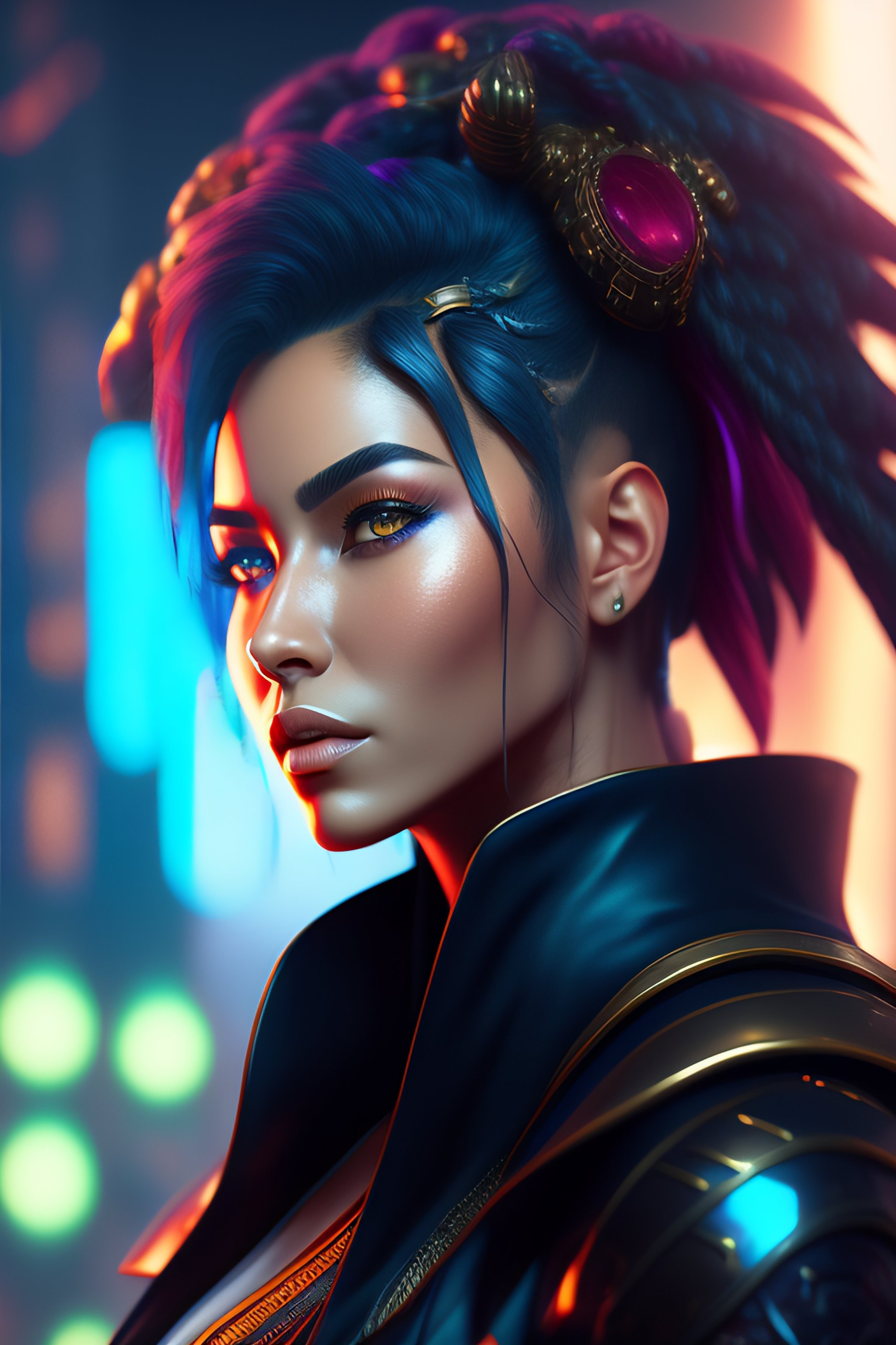 Lexica - An epic fantasy comic book style portrait painting of a ...