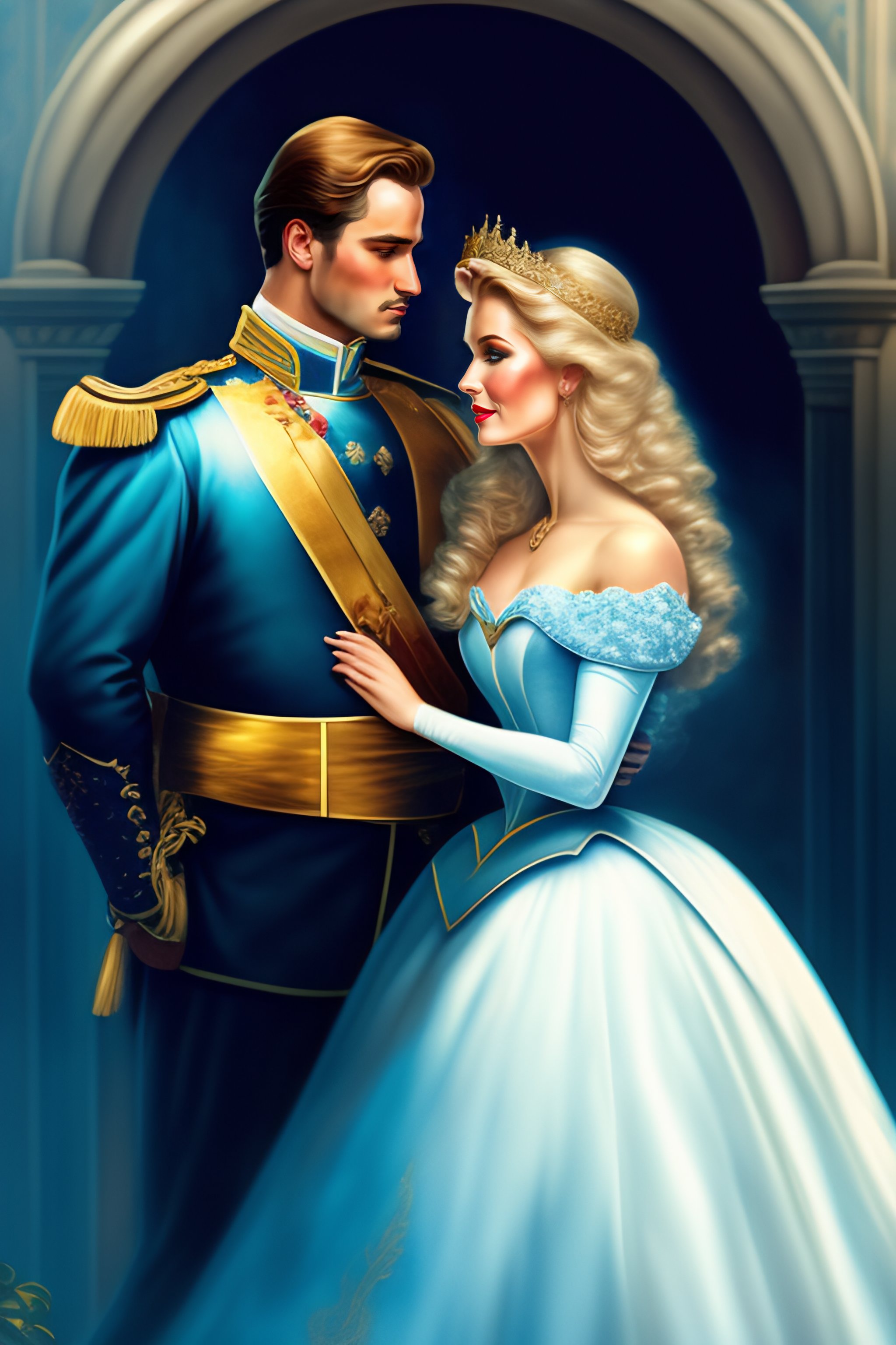 Lexica - Cinderella and the king. Novelistic style. Watercolor. Digital ...
